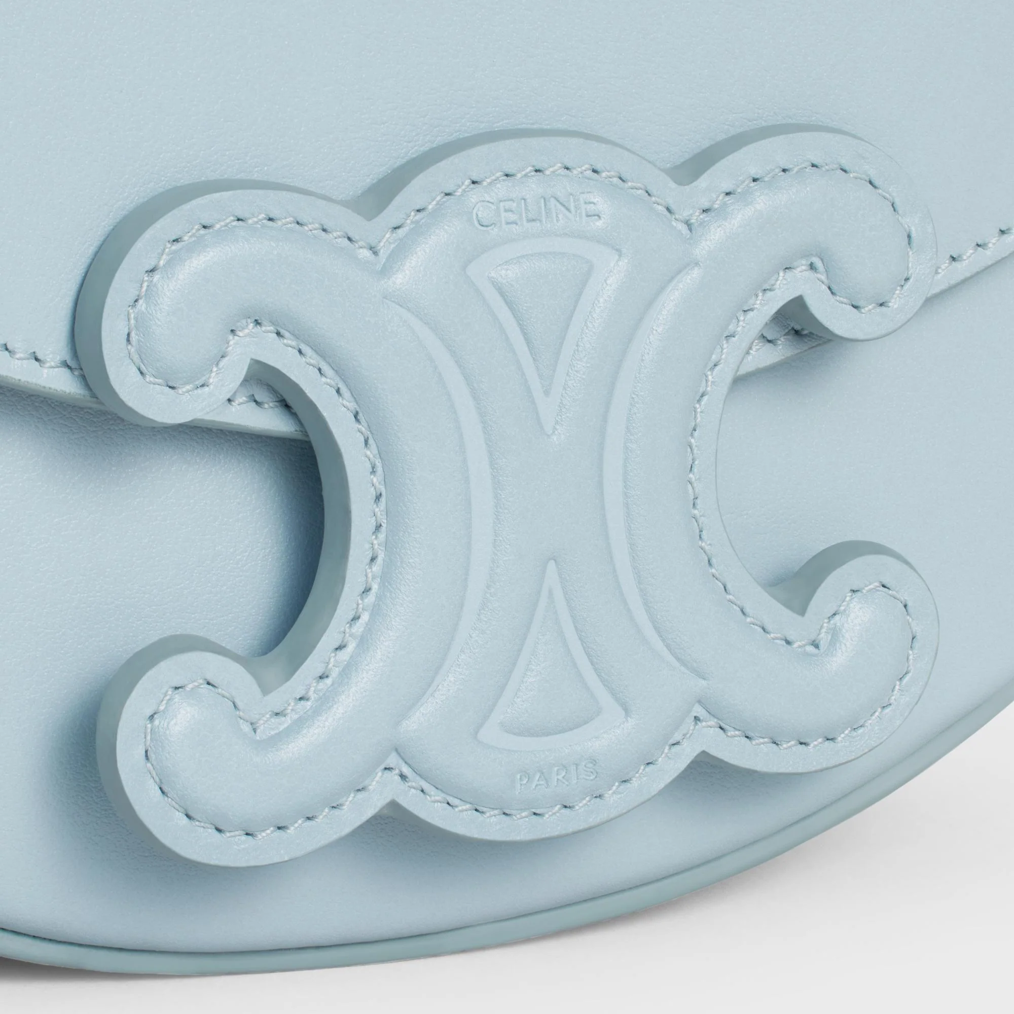 Cuir Triomphe Besace Smooth Calfskin - Ice Blue - Image 10