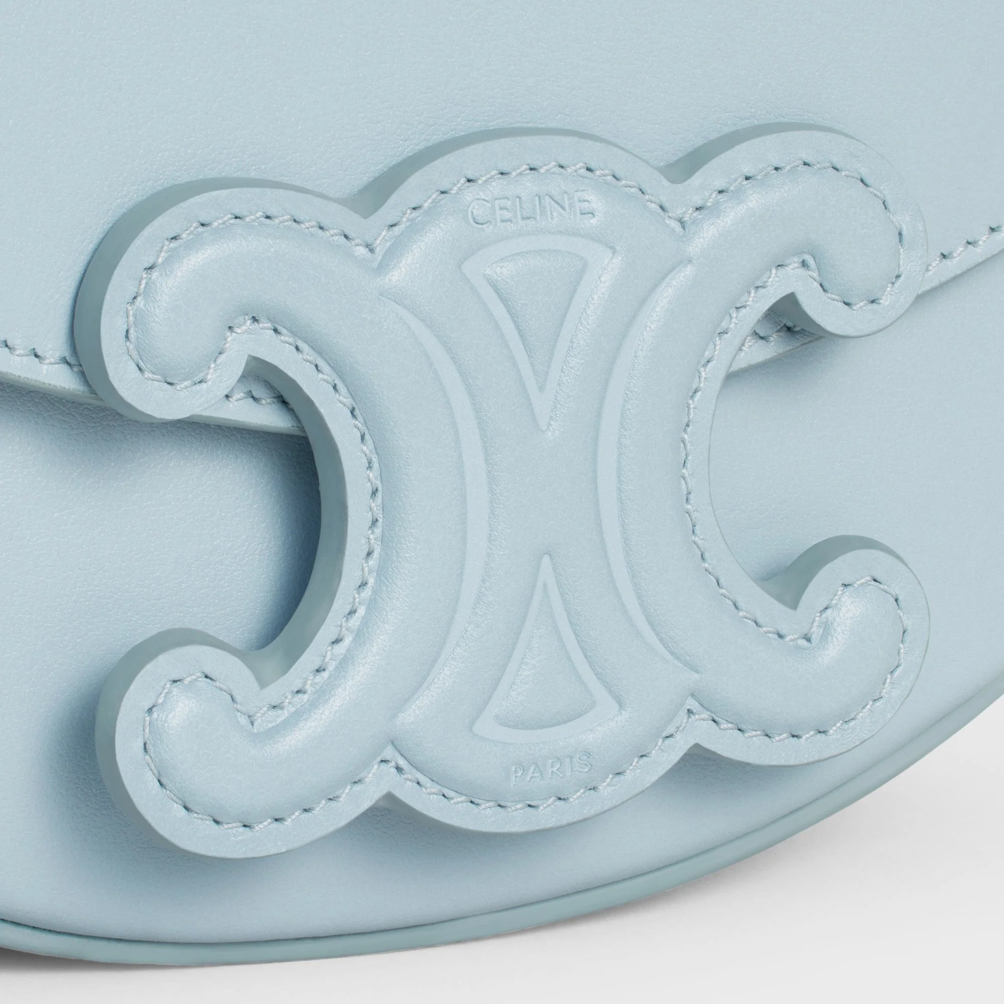 Cuir Triomphe Besace Smooth Calfskin - Ice Blue - Image 9