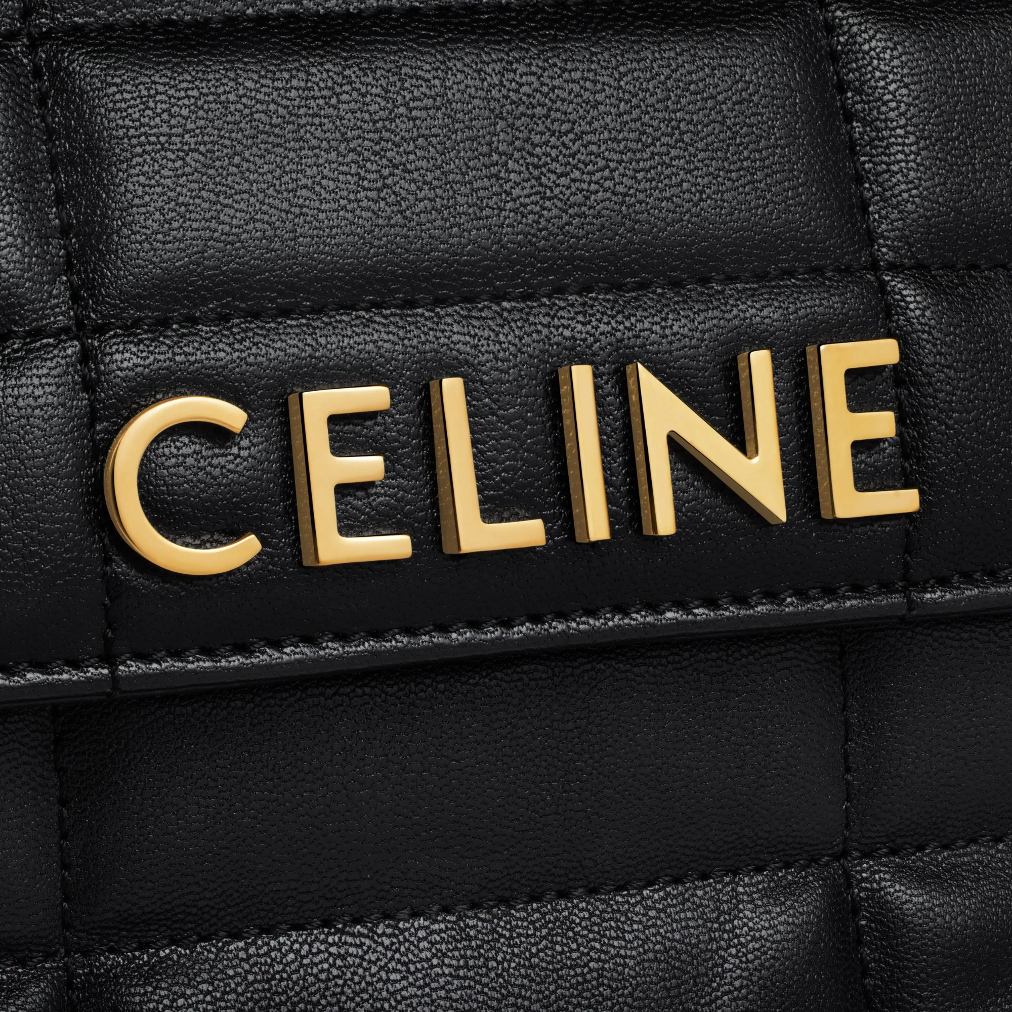 Chain Shoulder Bag Mat.Mono.Cel.Quilted Calfskin - Black - Image 4