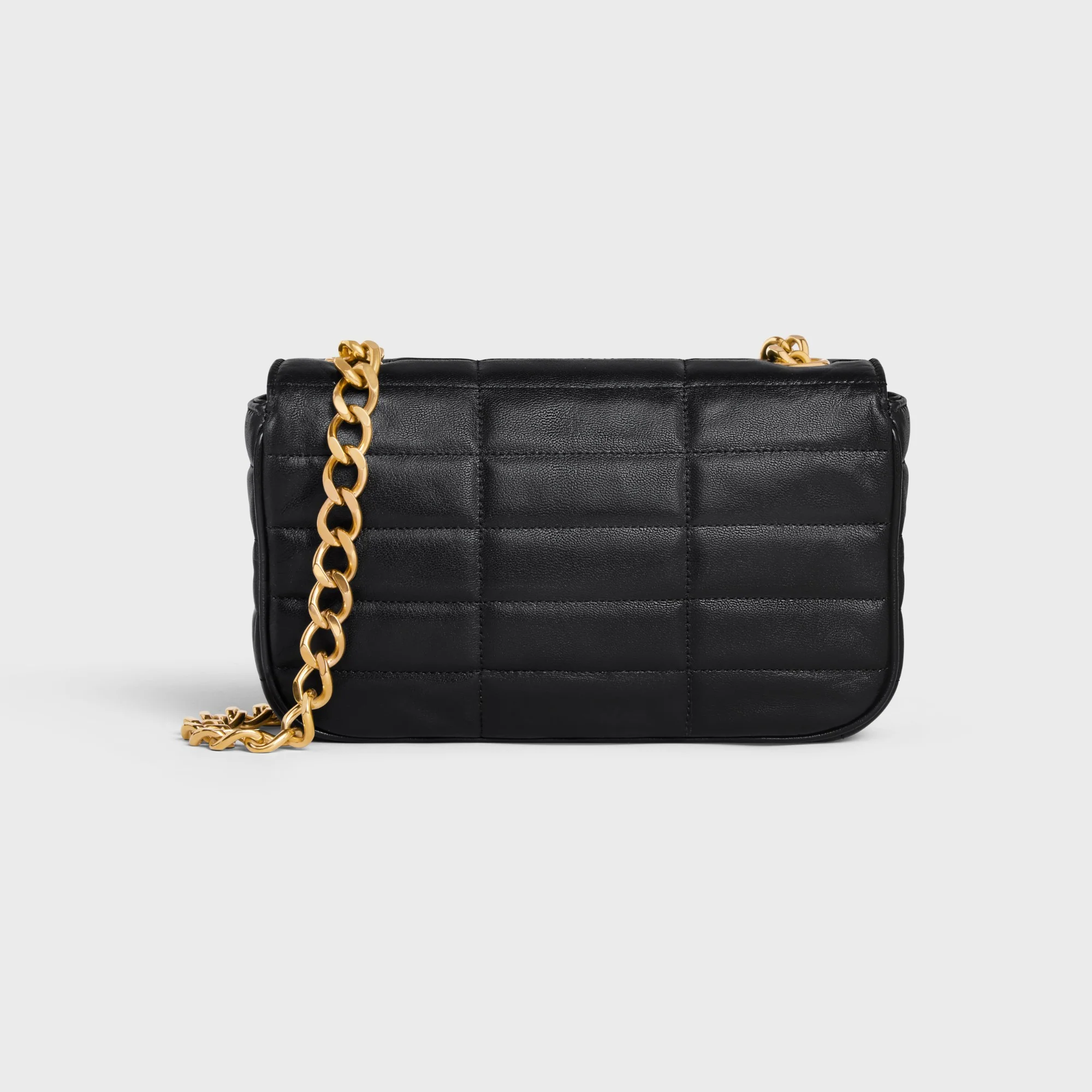 Chain Shoulder Bag Mat.Mono.Cel.Quilted Calfskin - Black - Image 8