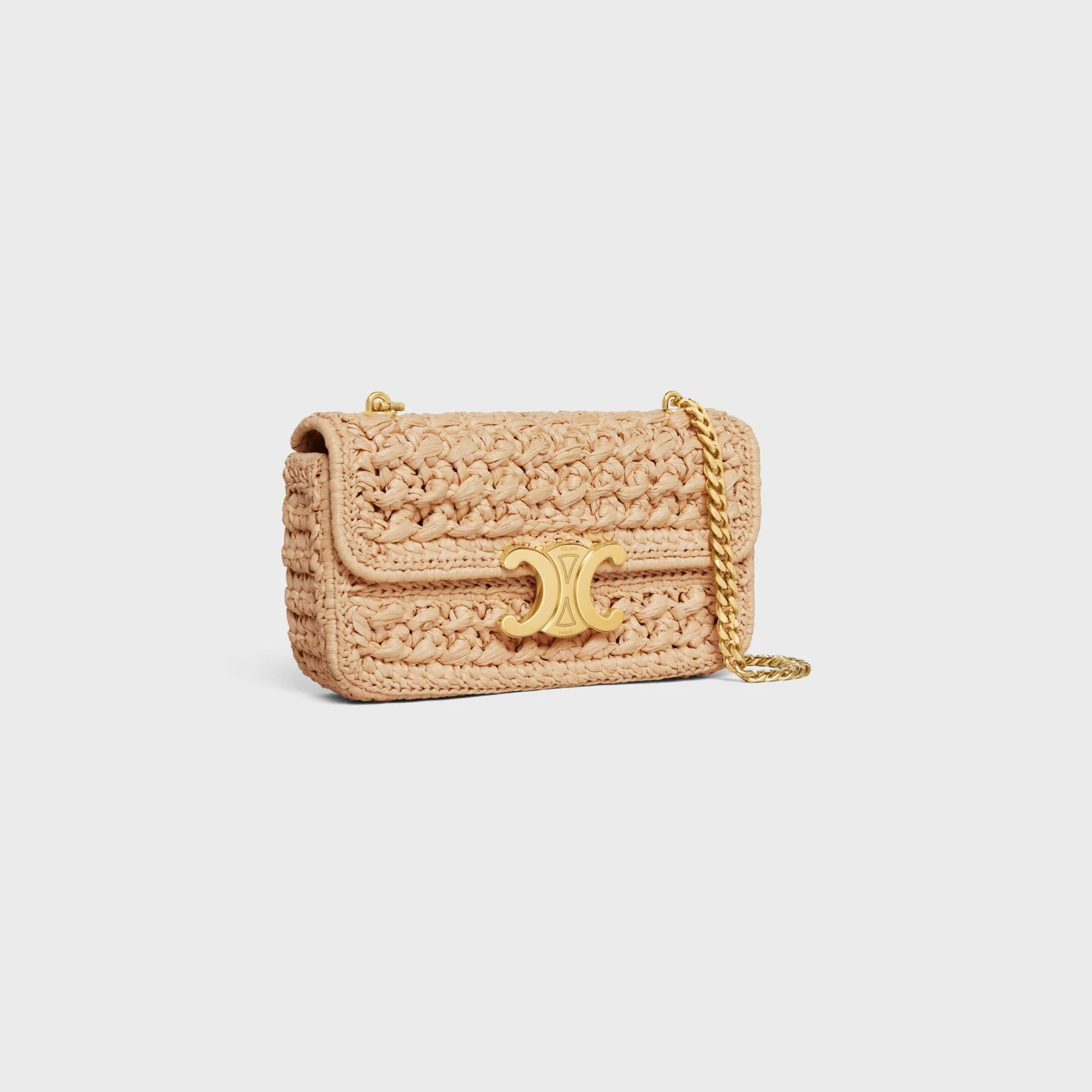 Claude Chain Shoulder Raffia Effect Textile - Natural - Image 2