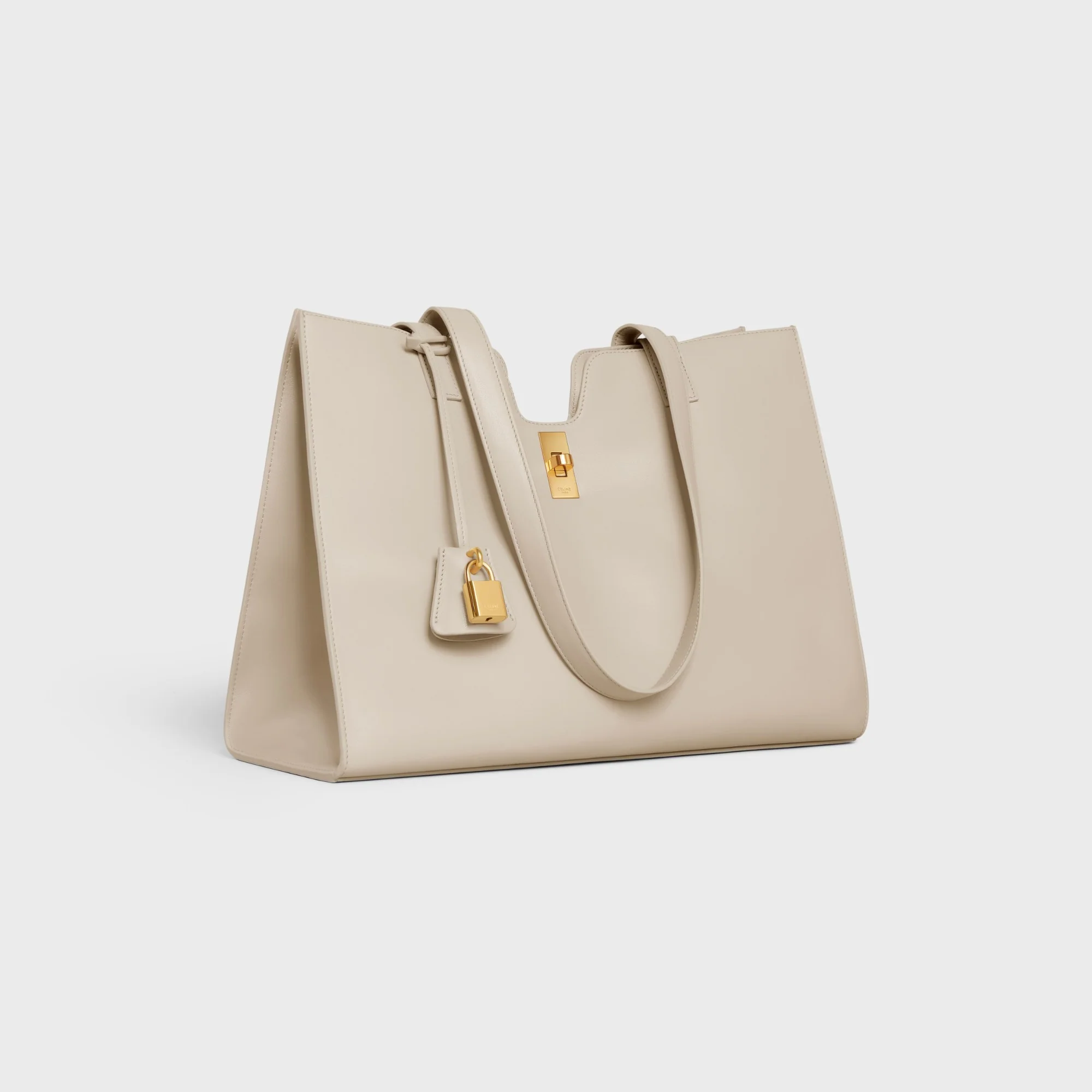 Cabas 16 Soft 16 Smooth Calfskin - Light Stone - Image 2