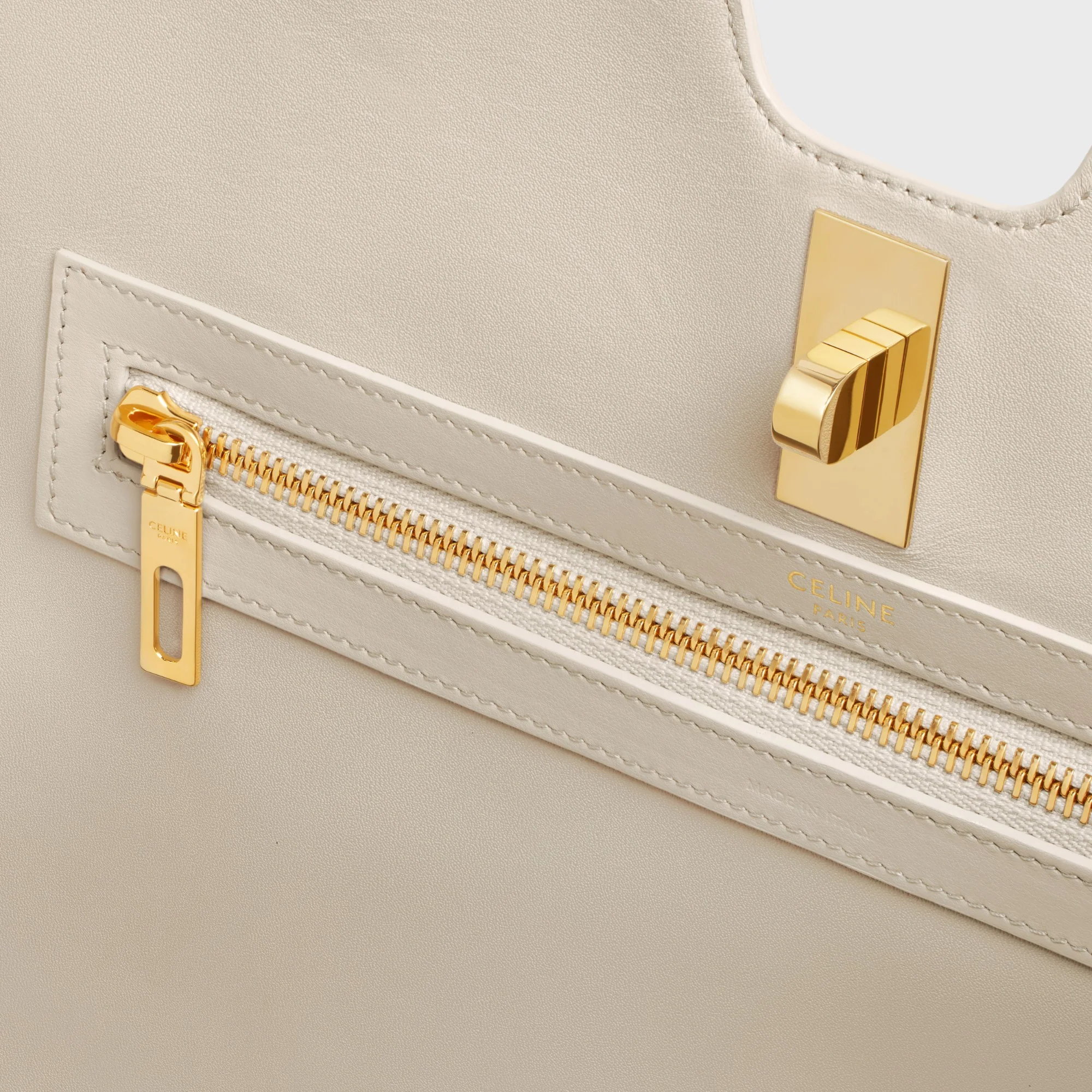 Cabas 16 Soft 16 Smooth Calfskin - Light Stone - Image 4