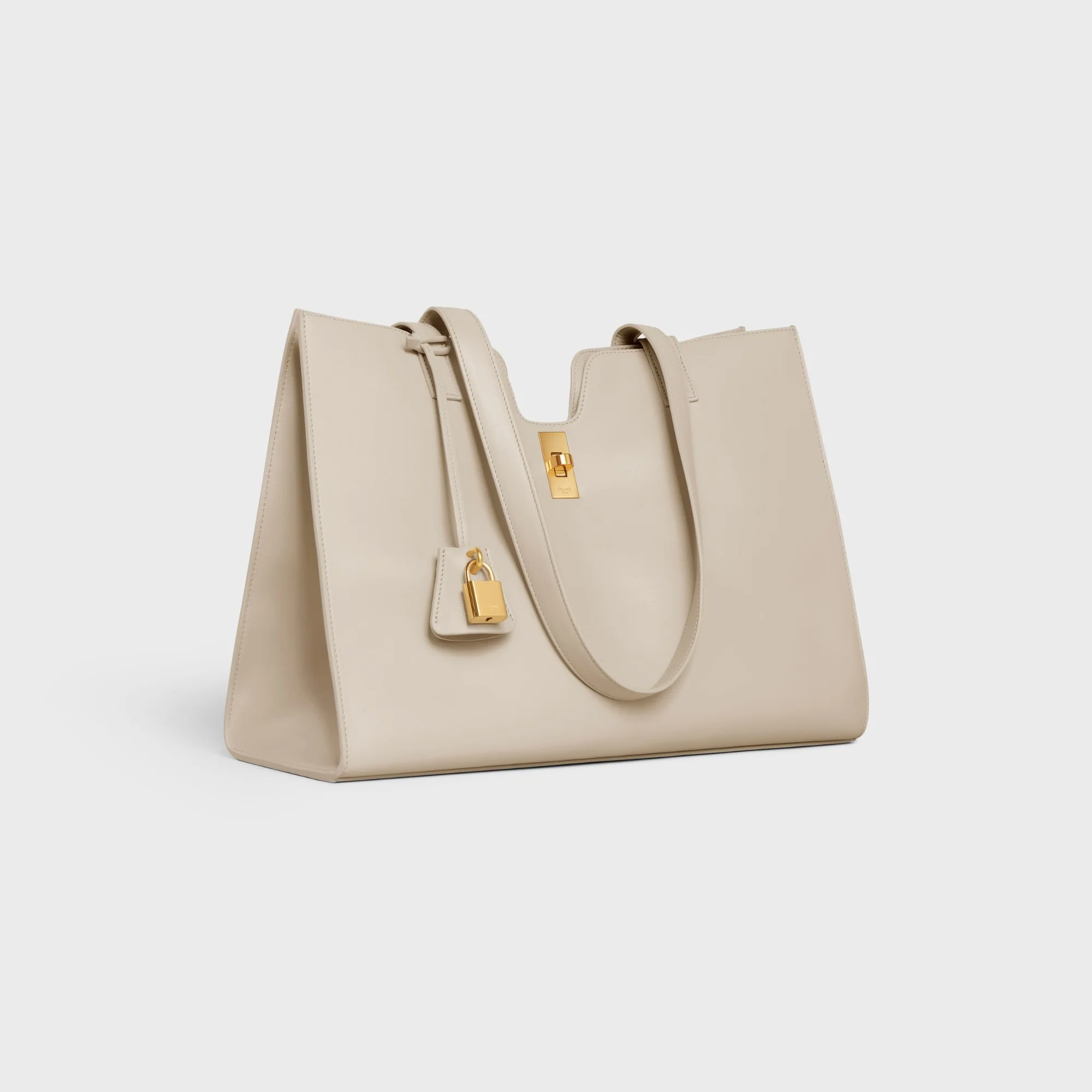 Cabas 16 Soft 16 Smooth Calfskin - Light Stone - Image 7