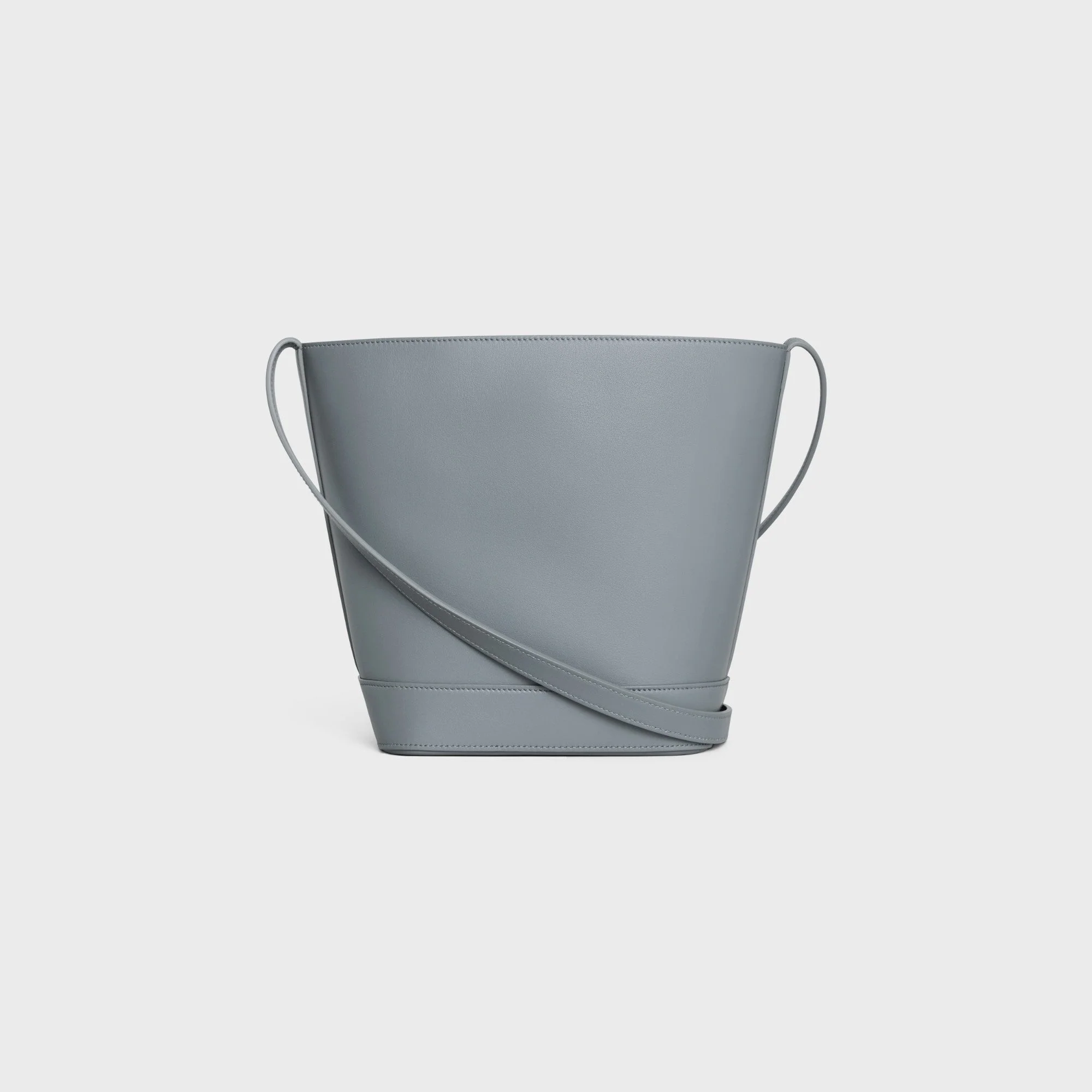 Cuir Triomphe Small Bucket Smooth Calfskin - Blue Grey - Image 3