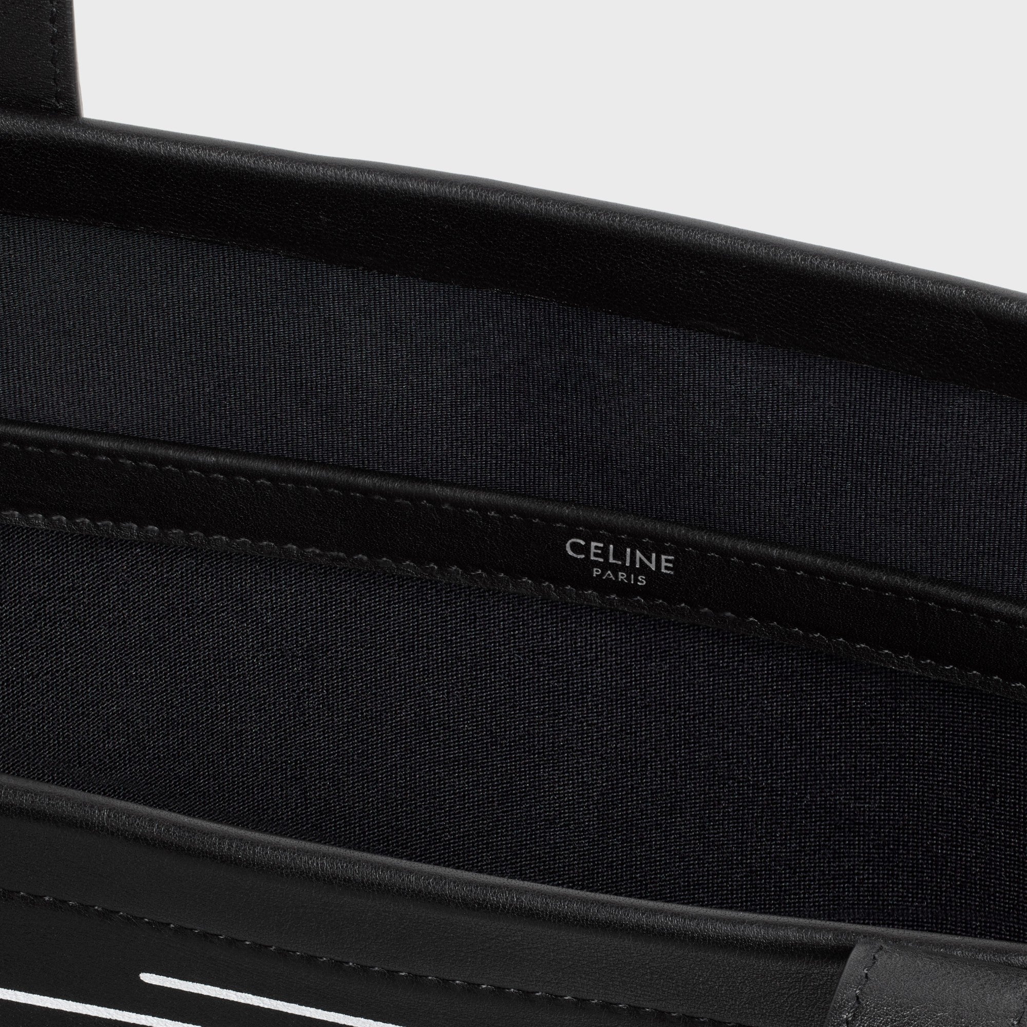 Cabas Celine Large Squared Cel.Calfskin W/Wilt.Pr - Black - Image 4
