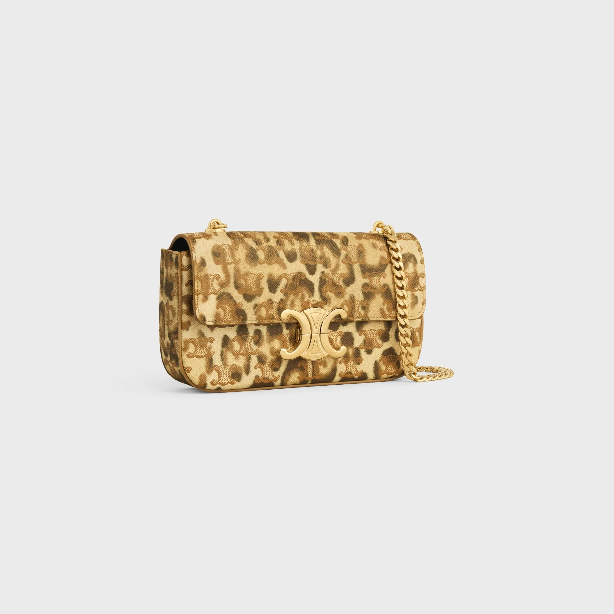 Triomphe Canvas Chain Shoulder Claude Leopard Print - Leopard - Image 2