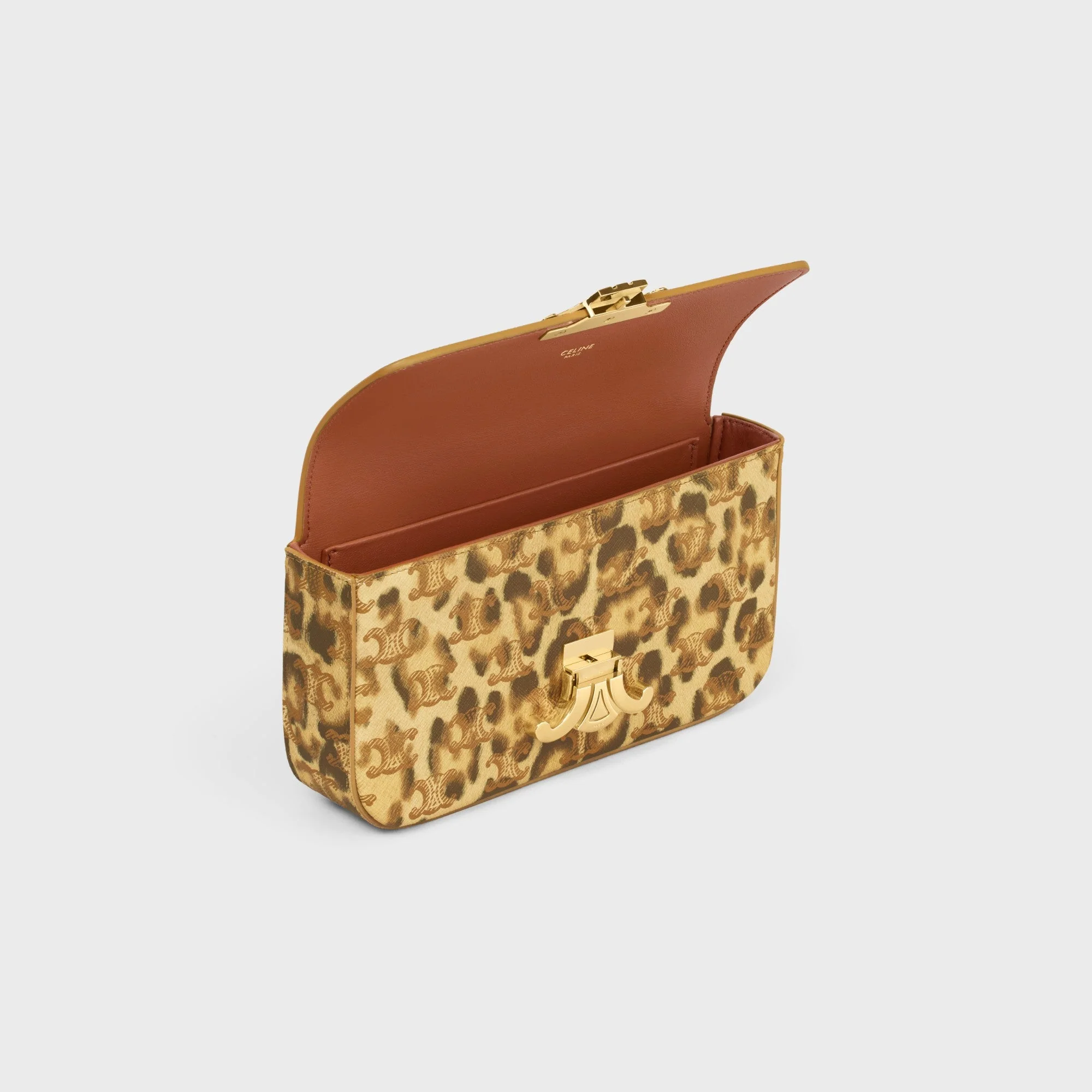 Triomphe Canvas Chain Shoulder Claude Leopard Print - Leopard - Image 9