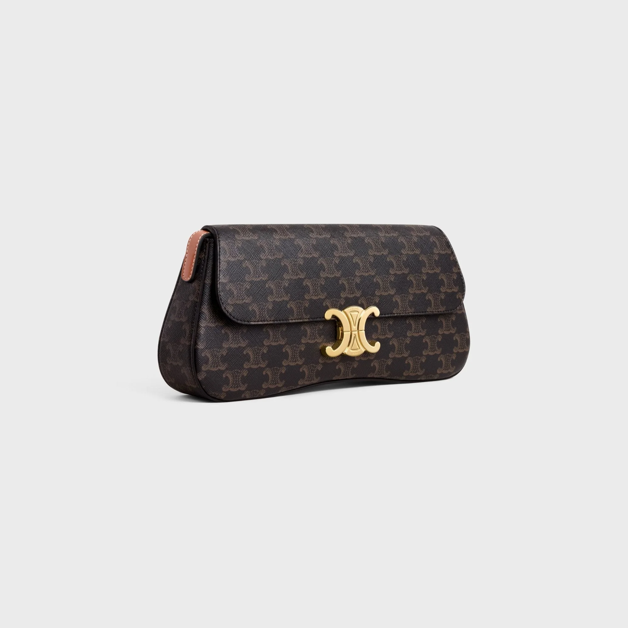 Triomphe Canvas Medium Celine Lola & Calfskin - Tan - Image 2