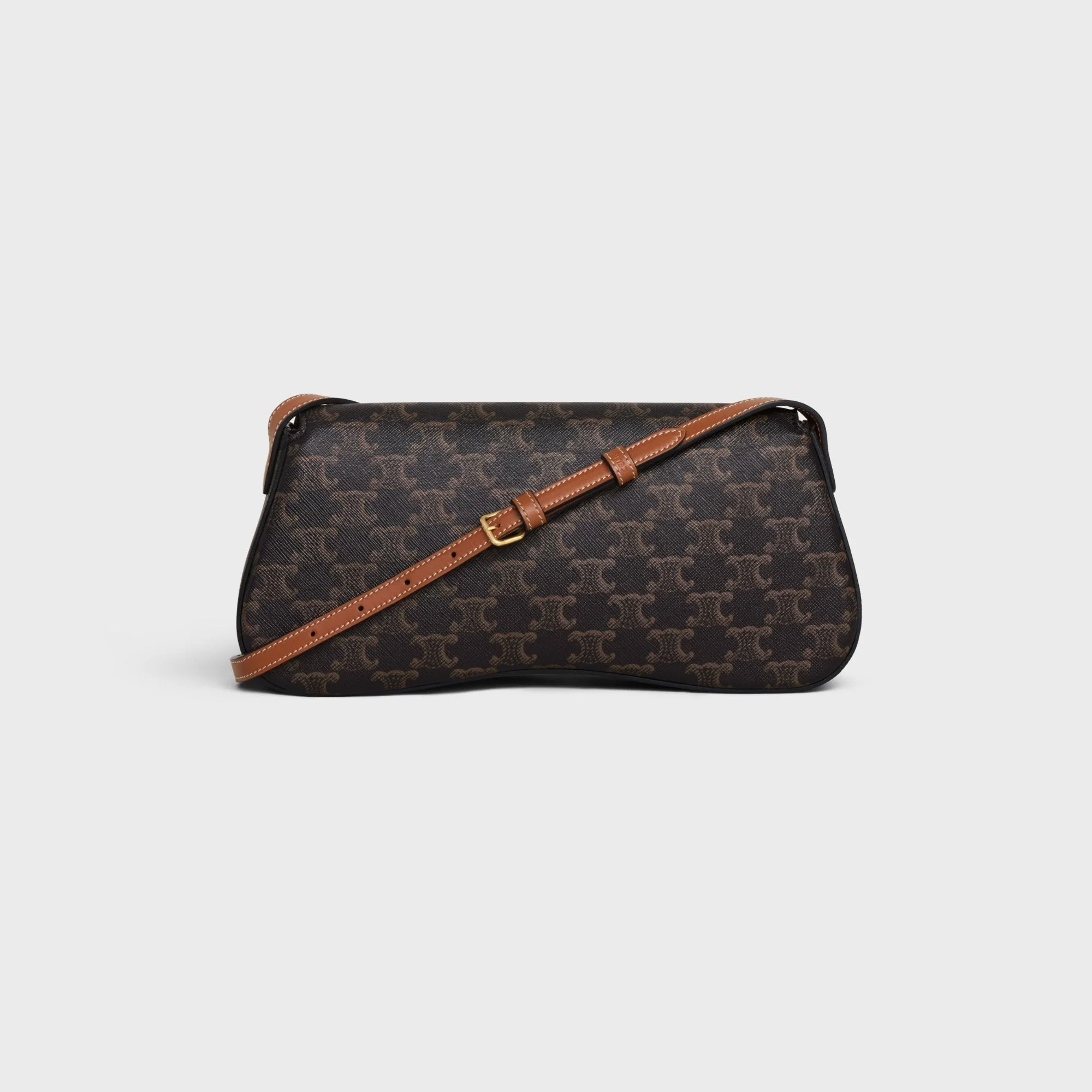 Triomphe Canvas Medium Celine Lola & Calfskin - Tan - Image 3