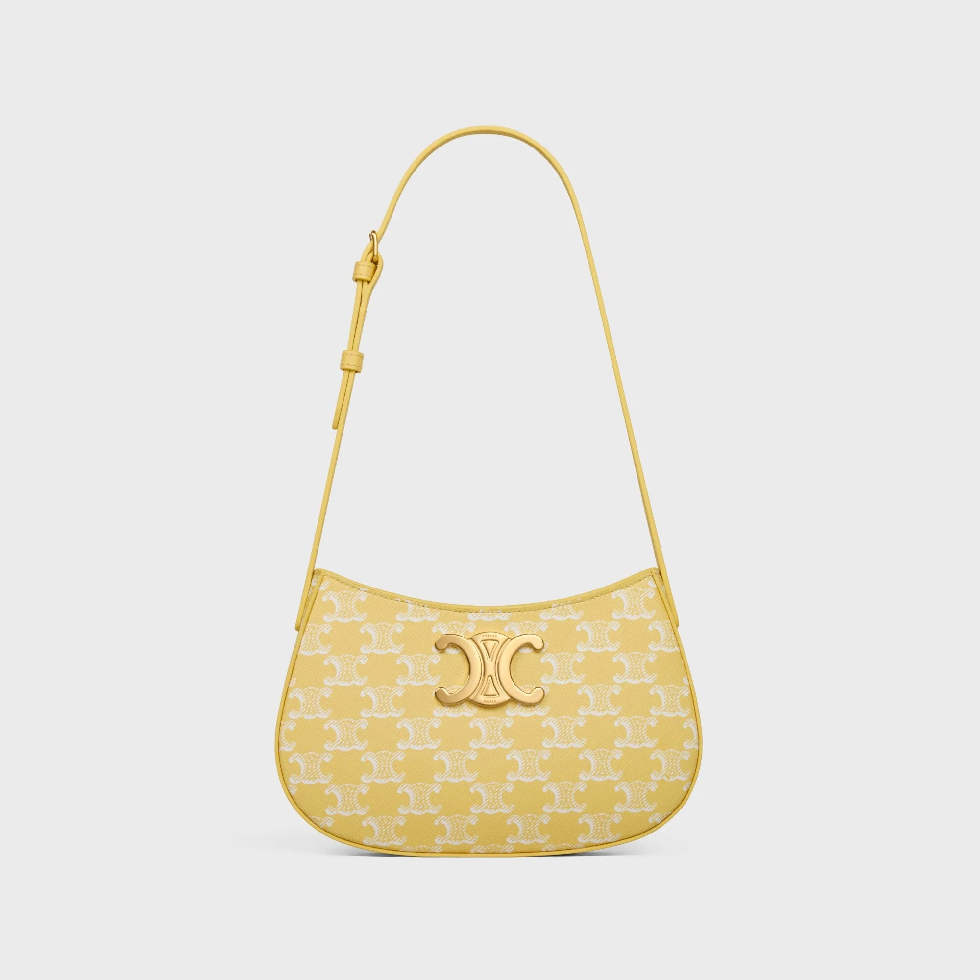 Triomphe Canvas Medium Tilly & Calfskin - Bright Yellow