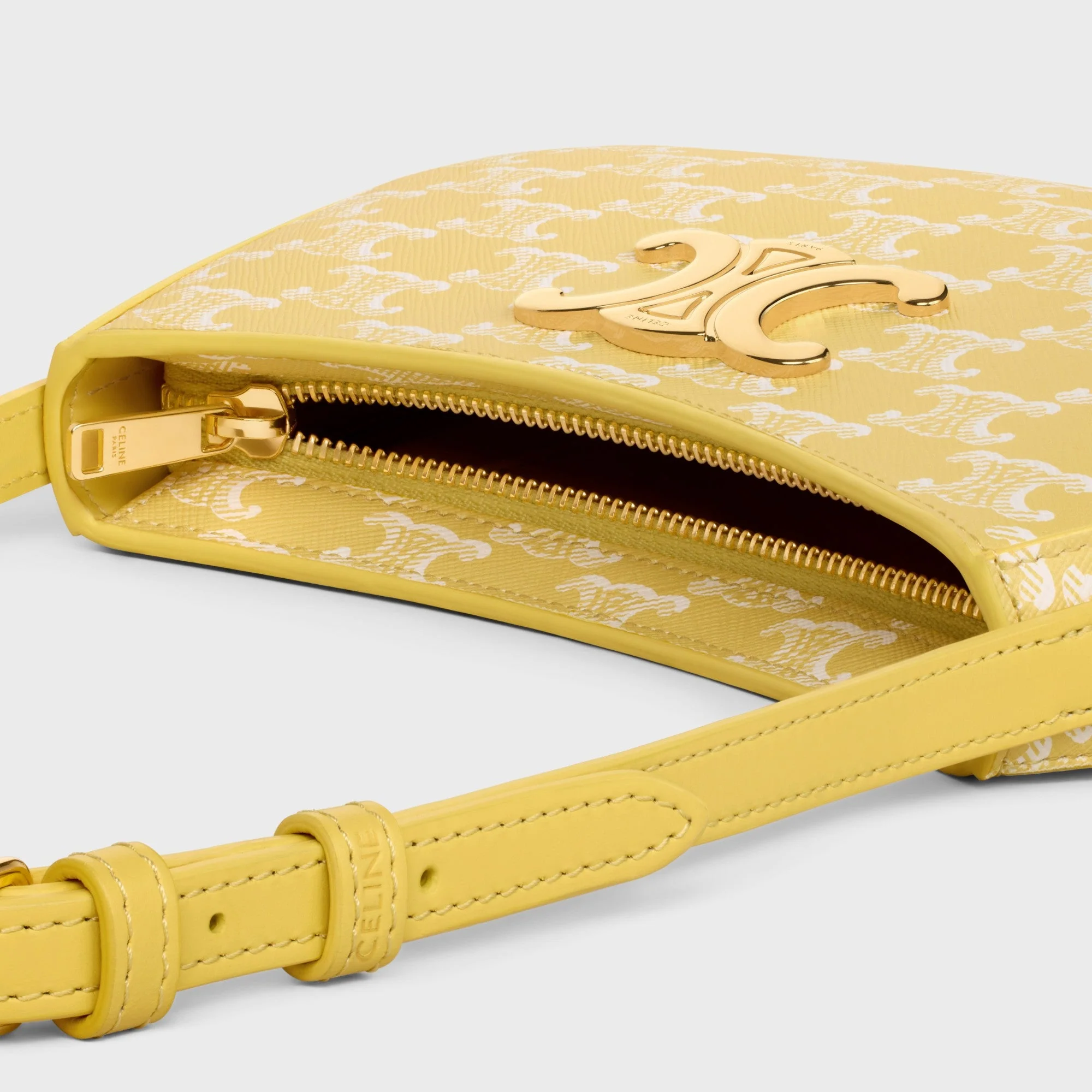Triomphe Canvas Medium Tilly & Calfskin - Bright Yellow - Image 4