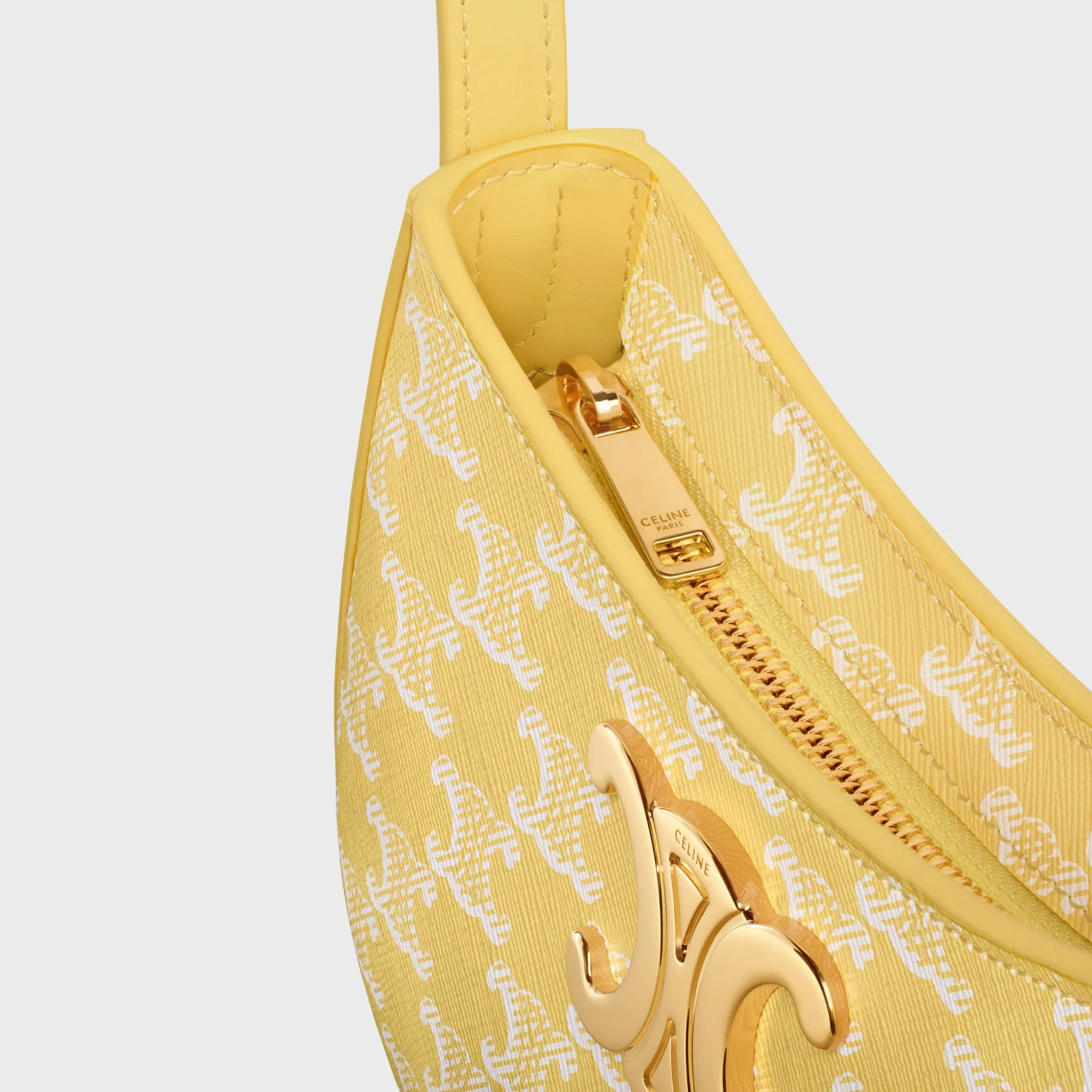 Triomphe Canvas Medium Tilly & Calfskin - Bright Yellow - Image 5
