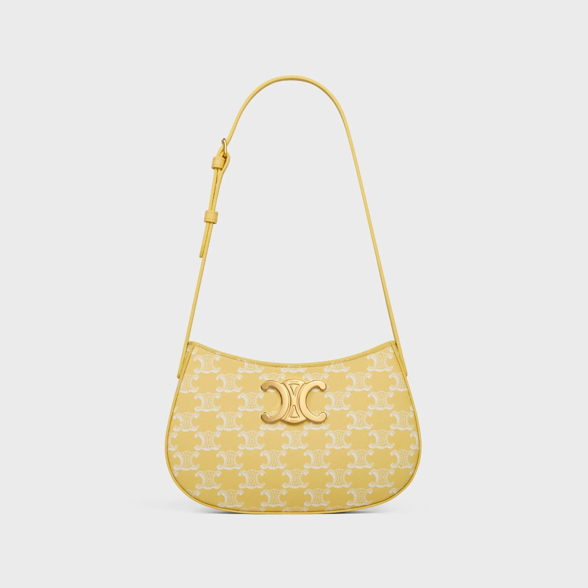 Triomphe Canvas Medium Tilly & Calfskin - Bright Yellow