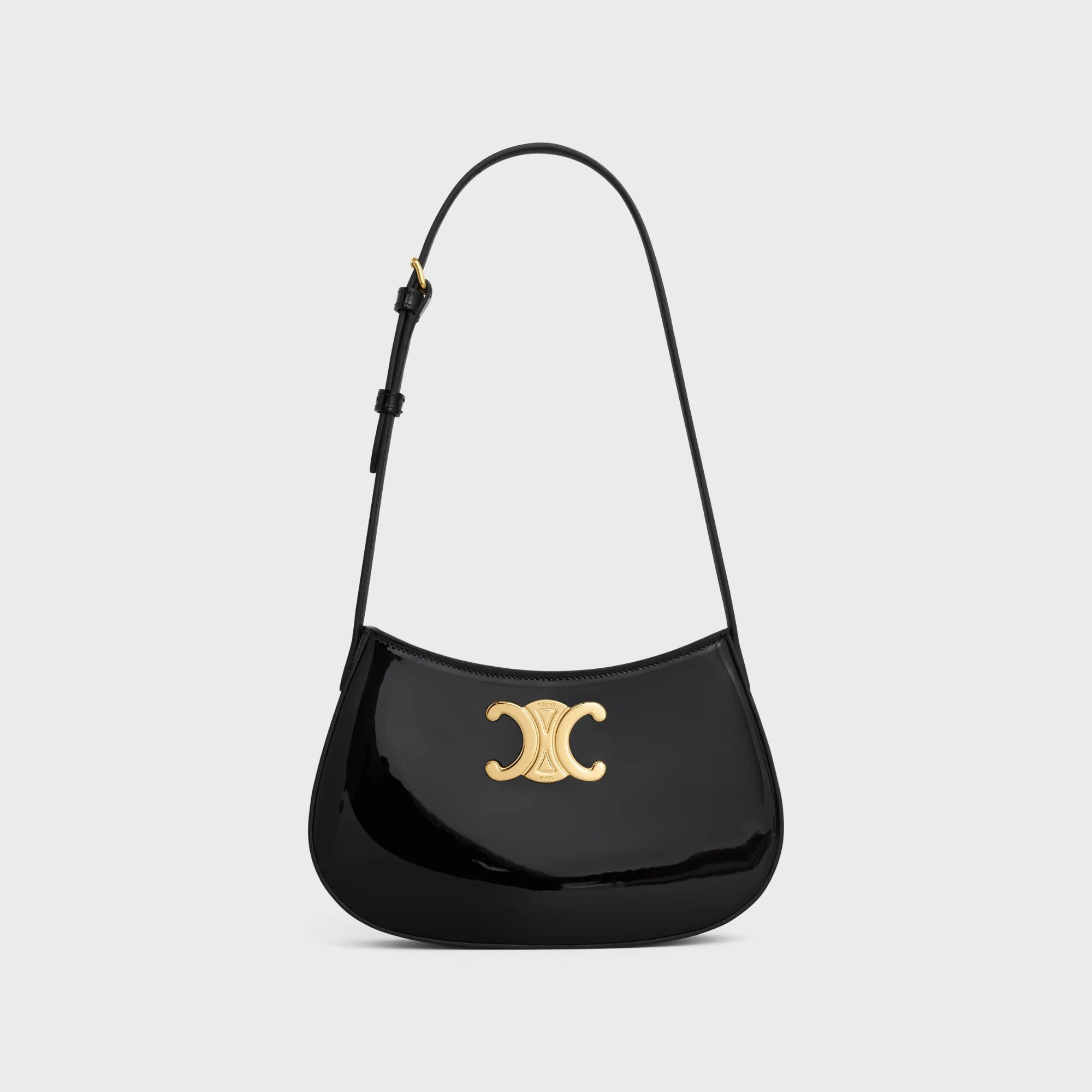 Tilly Medium Patent Calfskin - Black