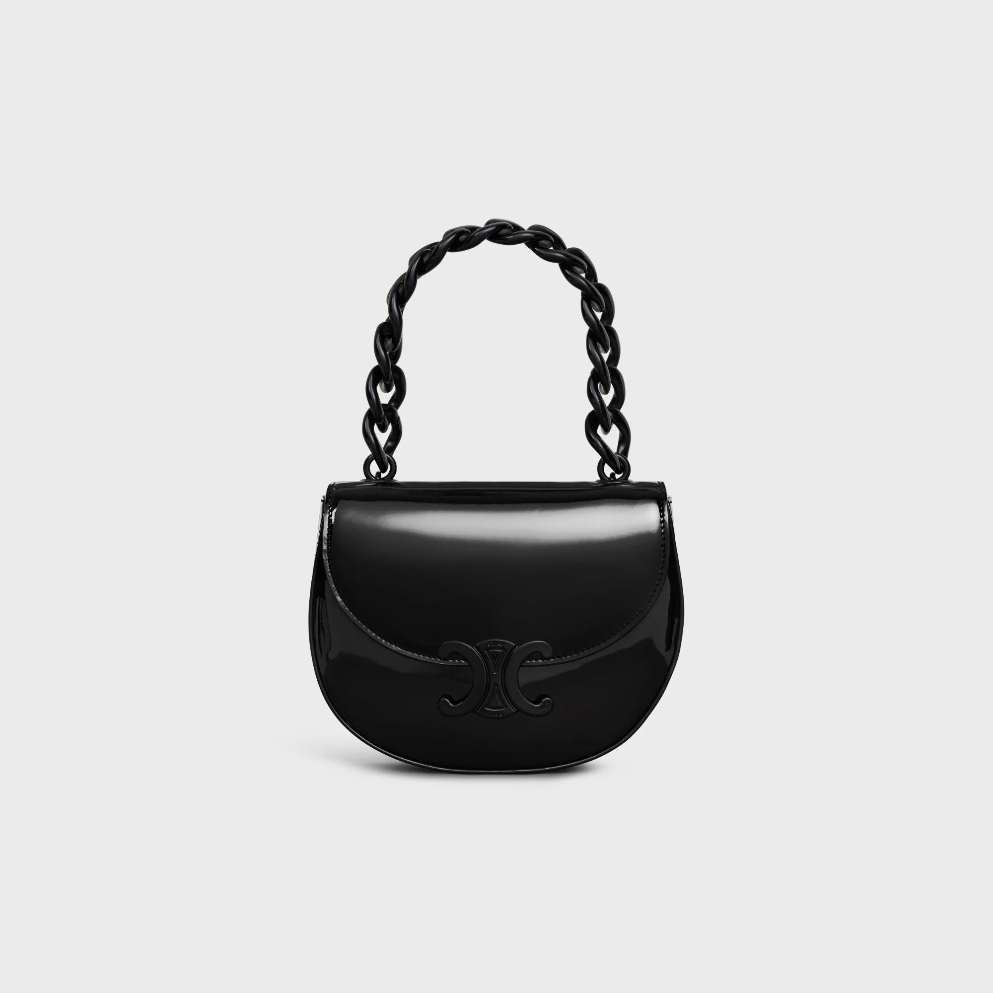 Marley Small Besace New Patent Calfskin - Black / Black - Image 5