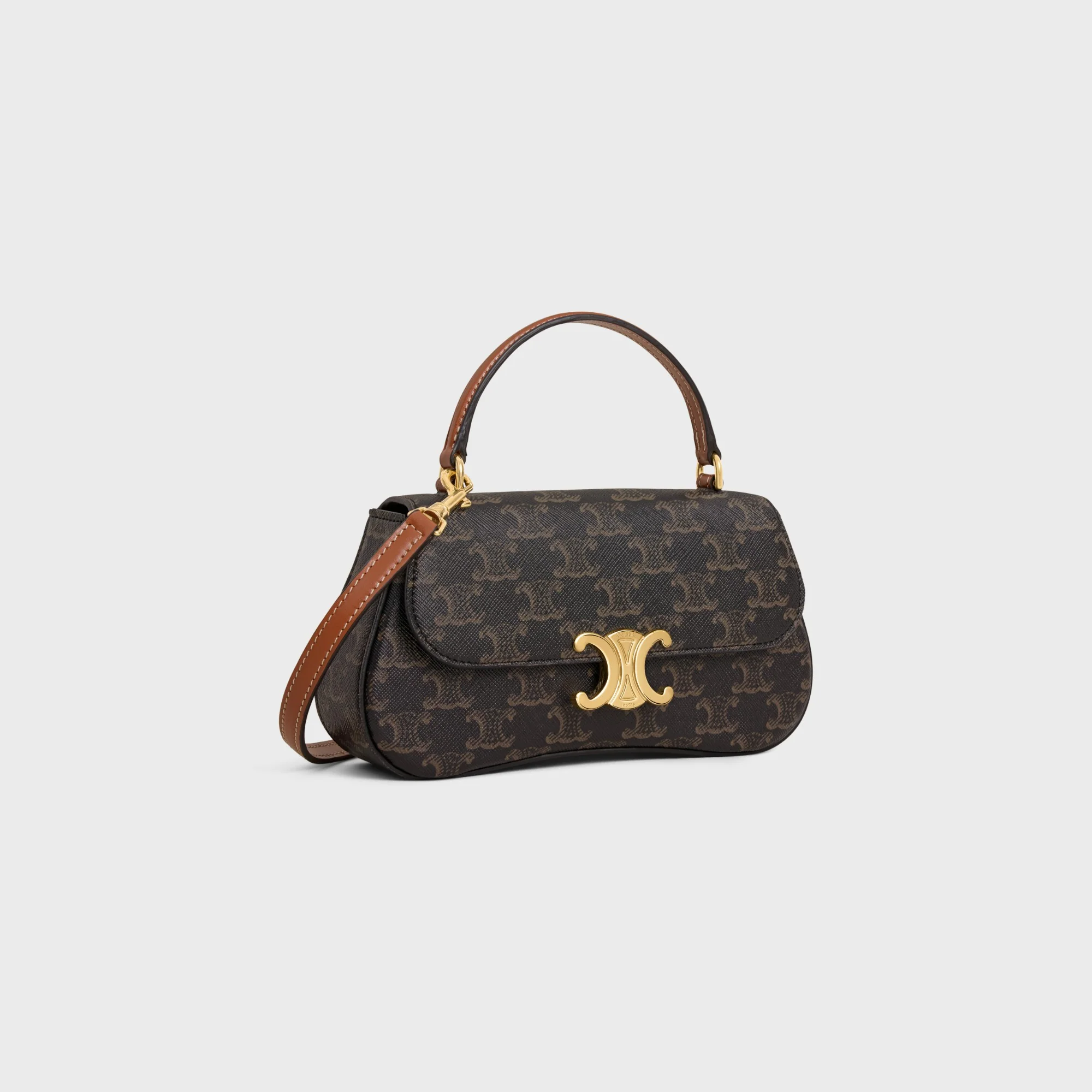 Triomphe Canvas Teen Celine Lola & Calfskin - Tan - Image 2
