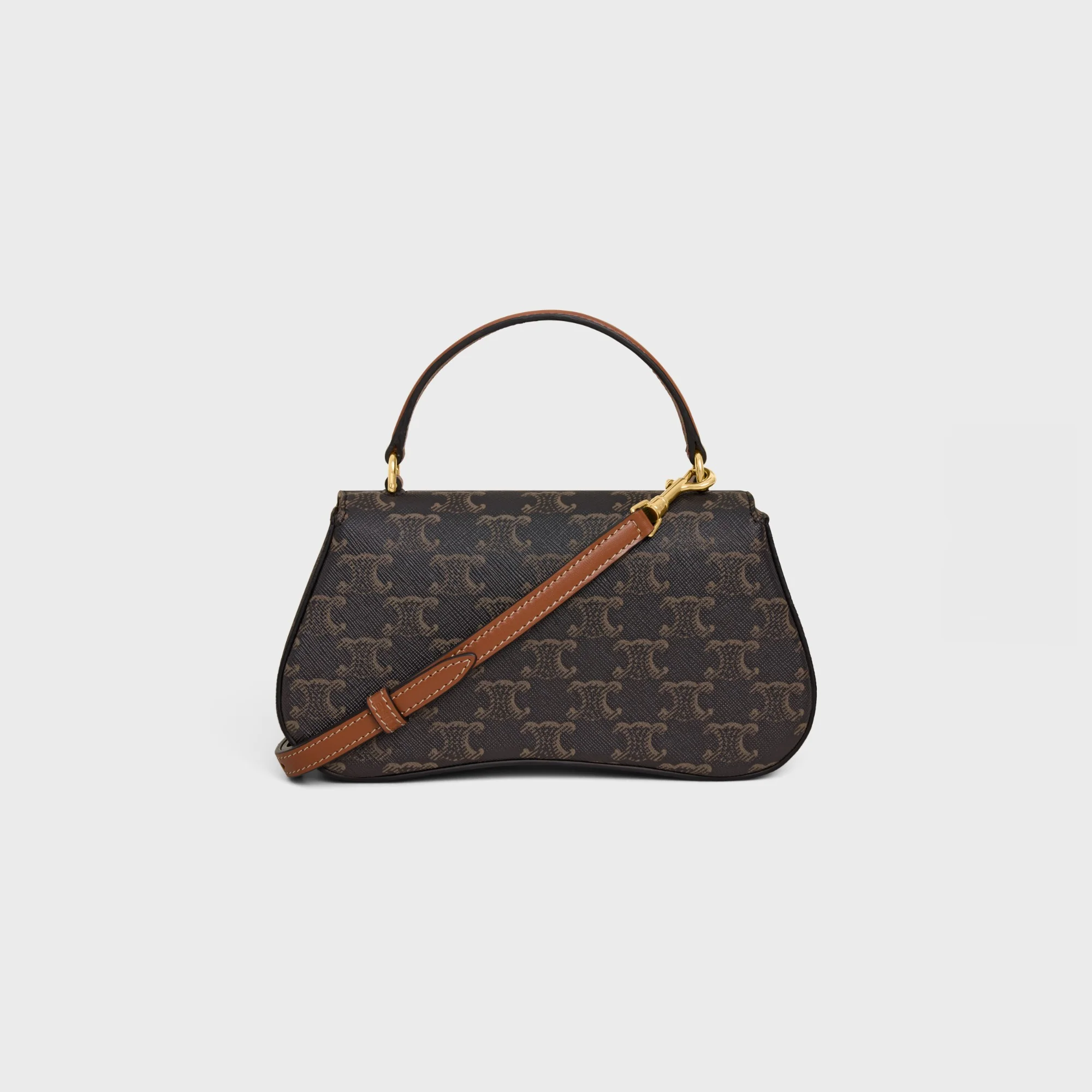 Triomphe Canvas Teen Celine Lola & Calfskin - Tan - Image 3