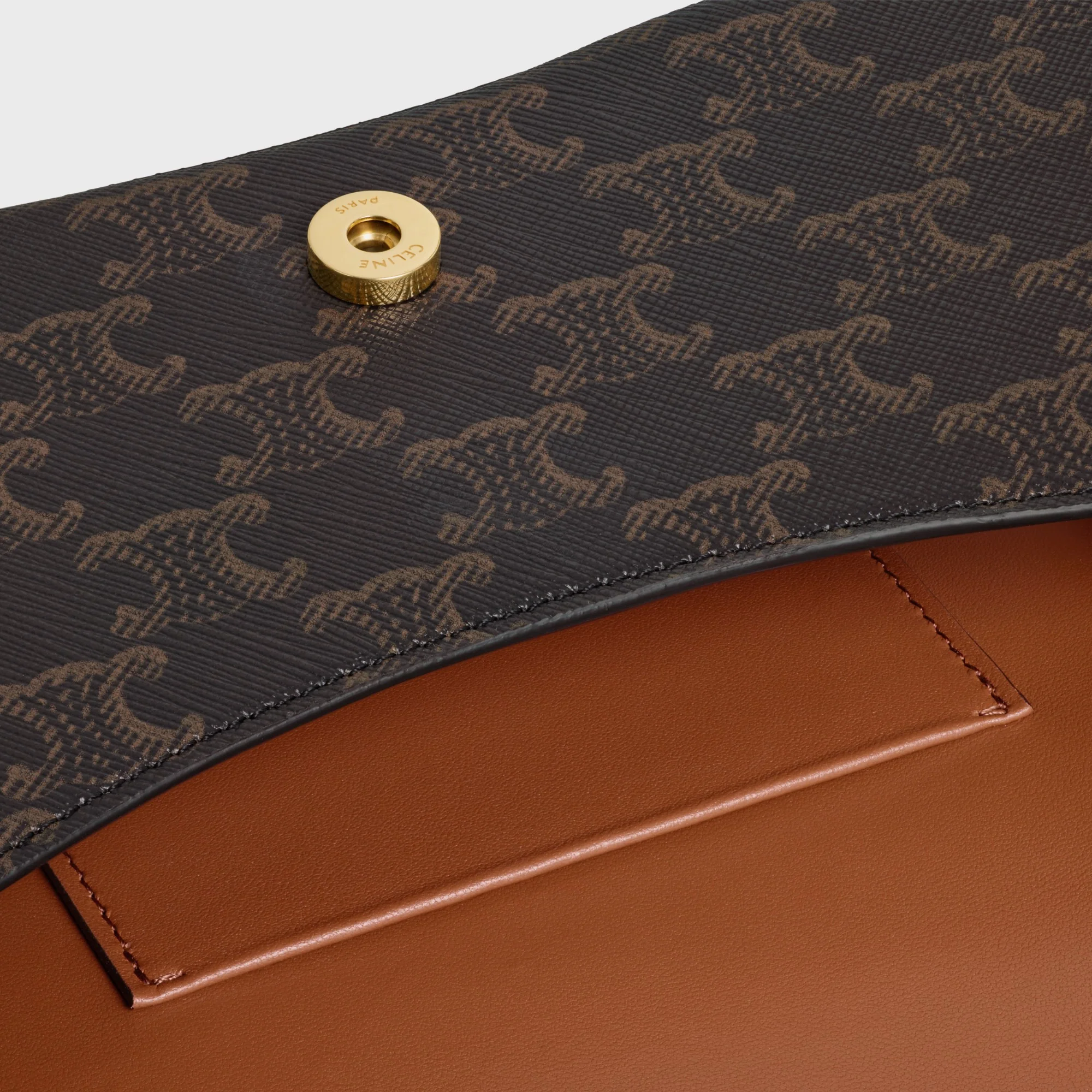 Triomphe Canvas Teen Celine Lola & Calfskin - Tan - Image 4