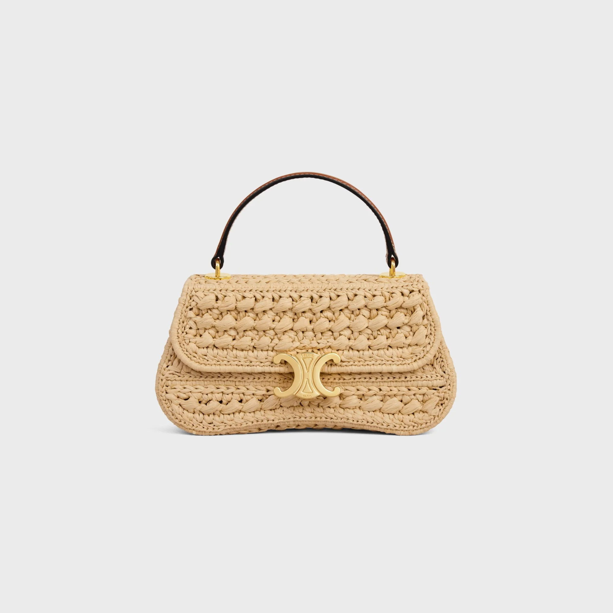 Celine Lola Teen Raffia Effect Textile - Natural / Tan