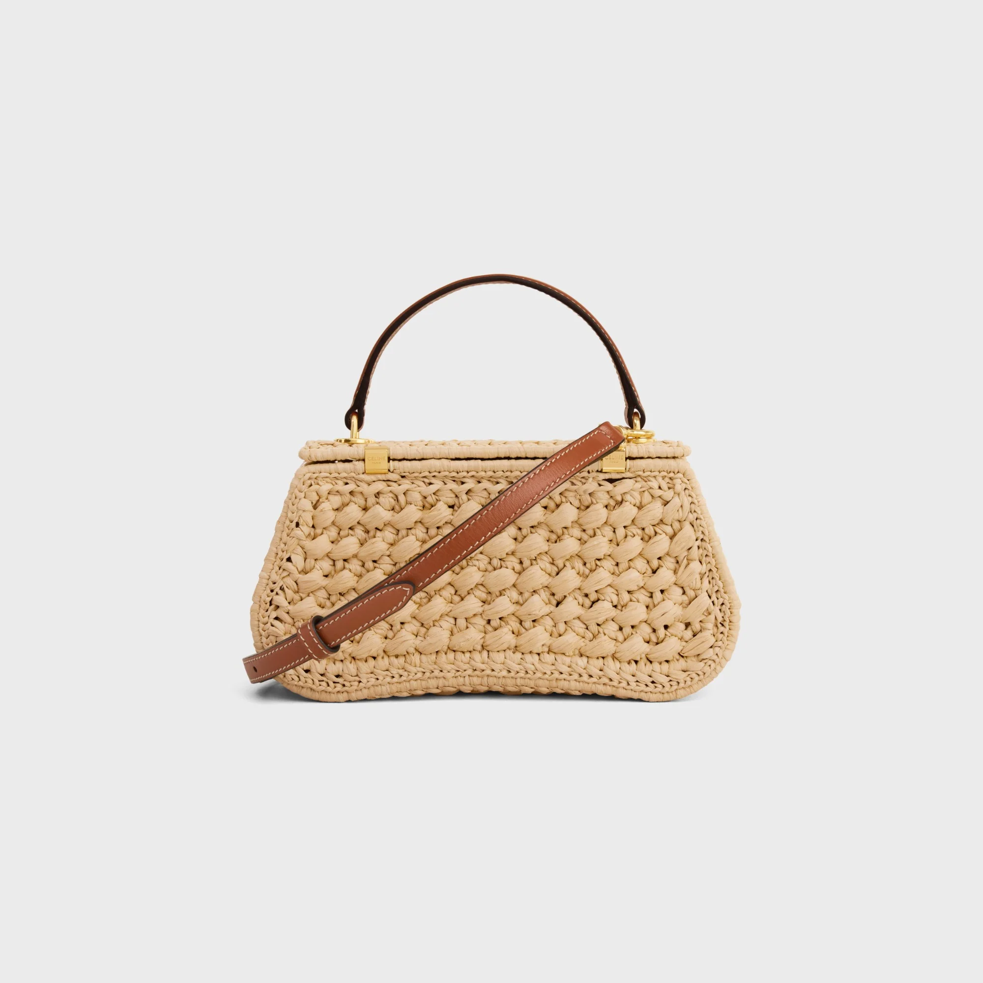 Celine Lola Teen Raffia Effect Textile - Natural / Tan - Image 3
