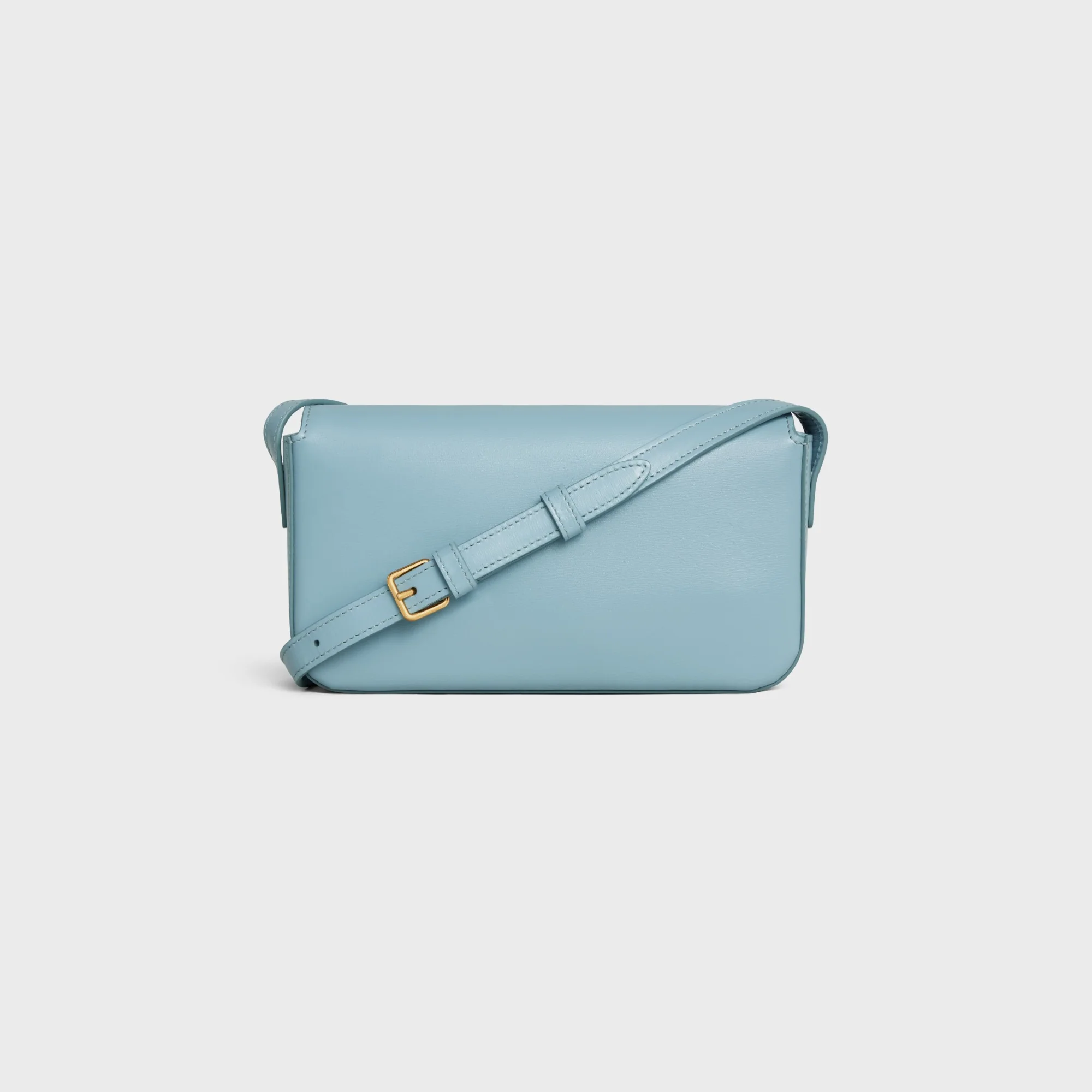 Claude Shoulder Bag Shiny Calfskin - California Blue - Image 3