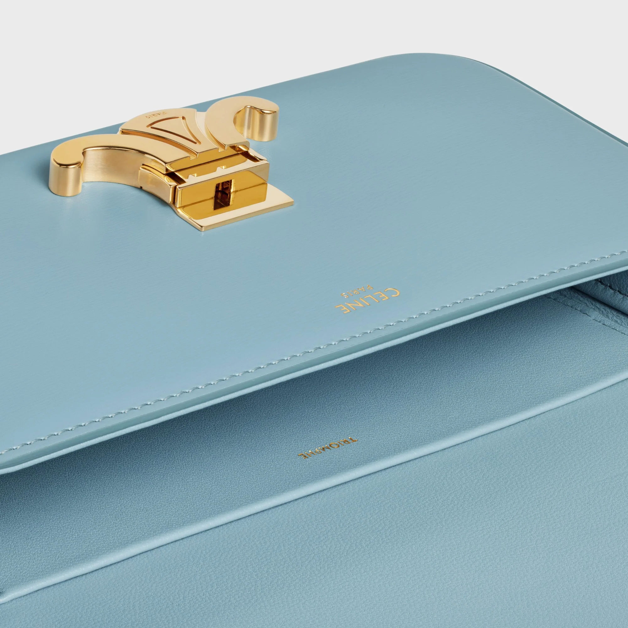 Claude Shoulder Bag Shiny Calfskin - California Blue - Image 4