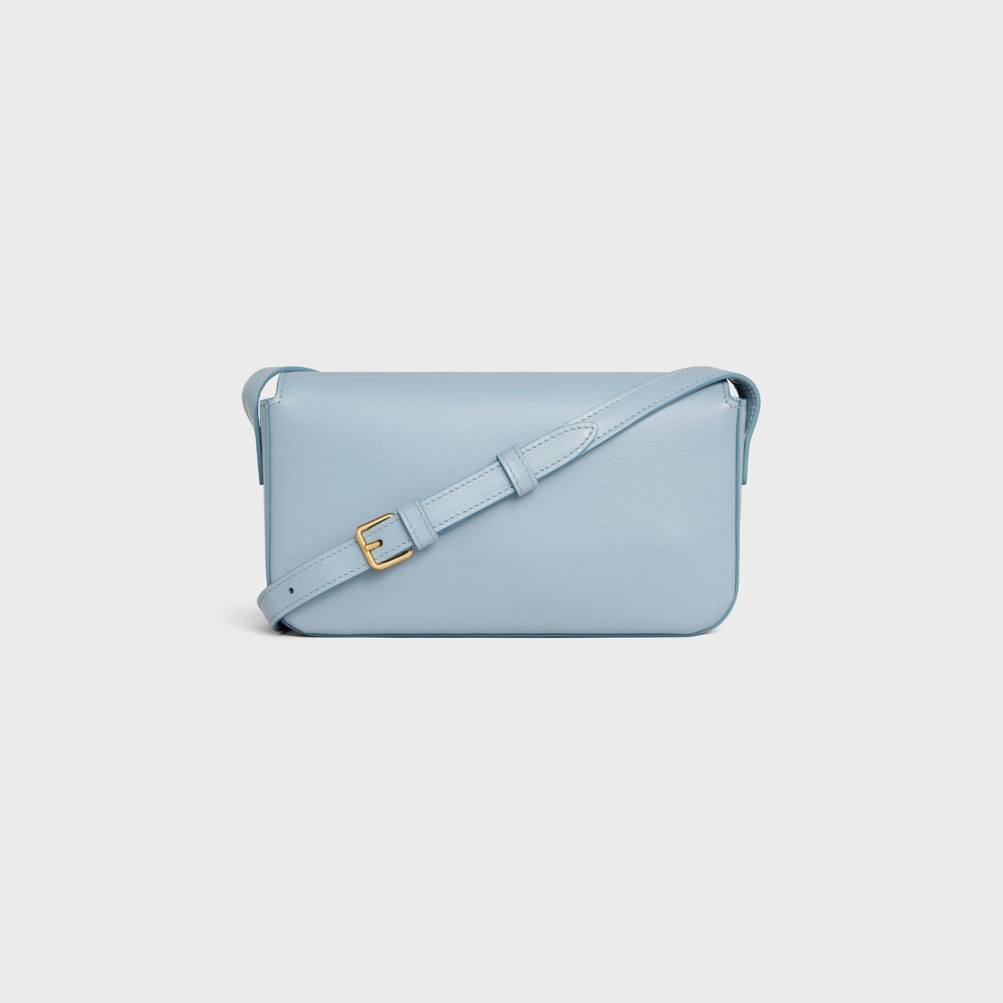 Claude Shoulder Bag Shiny Calfskin - Pale Blue - Image 3