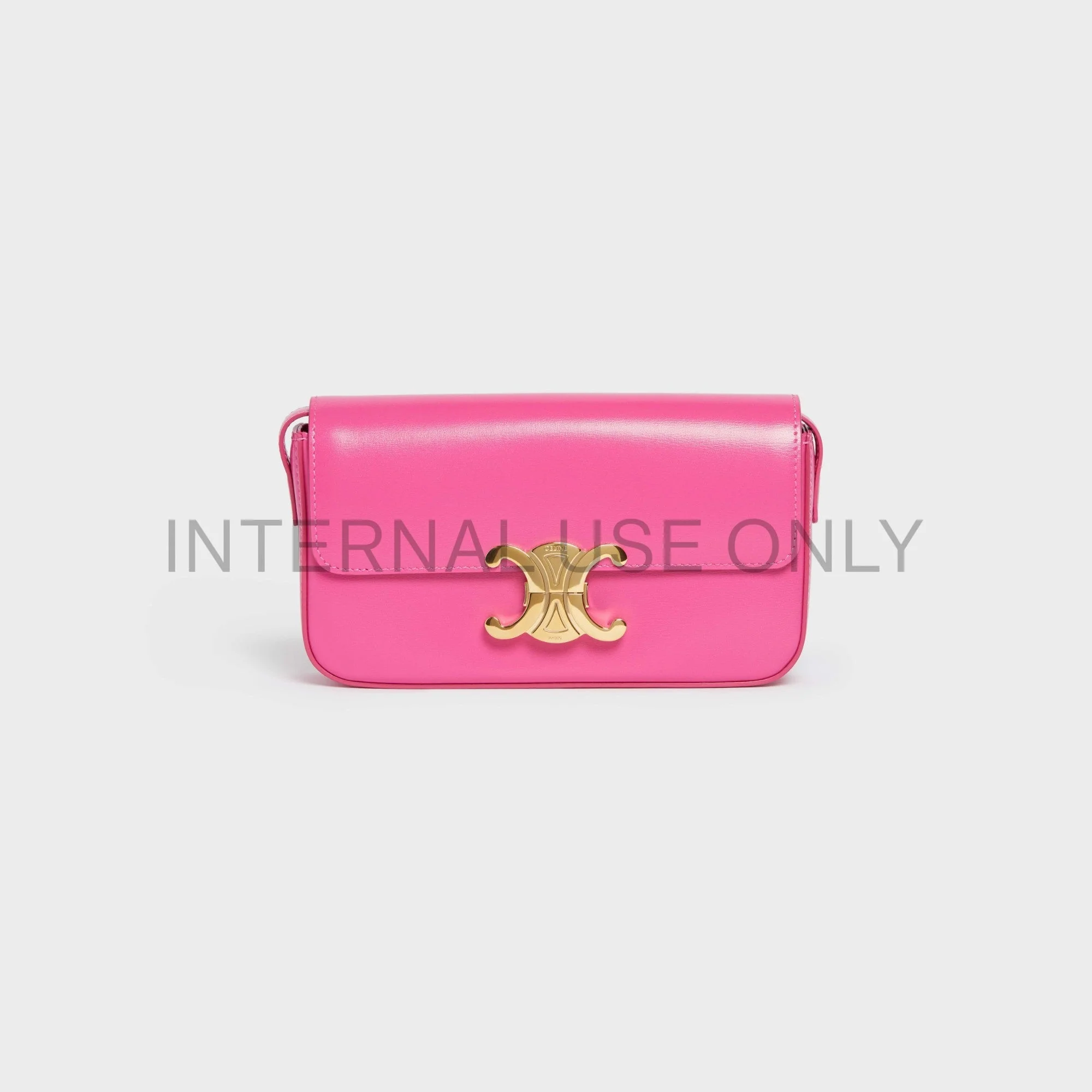 Claude Shoulder Bag Shiny Calfskin - Bright Pink