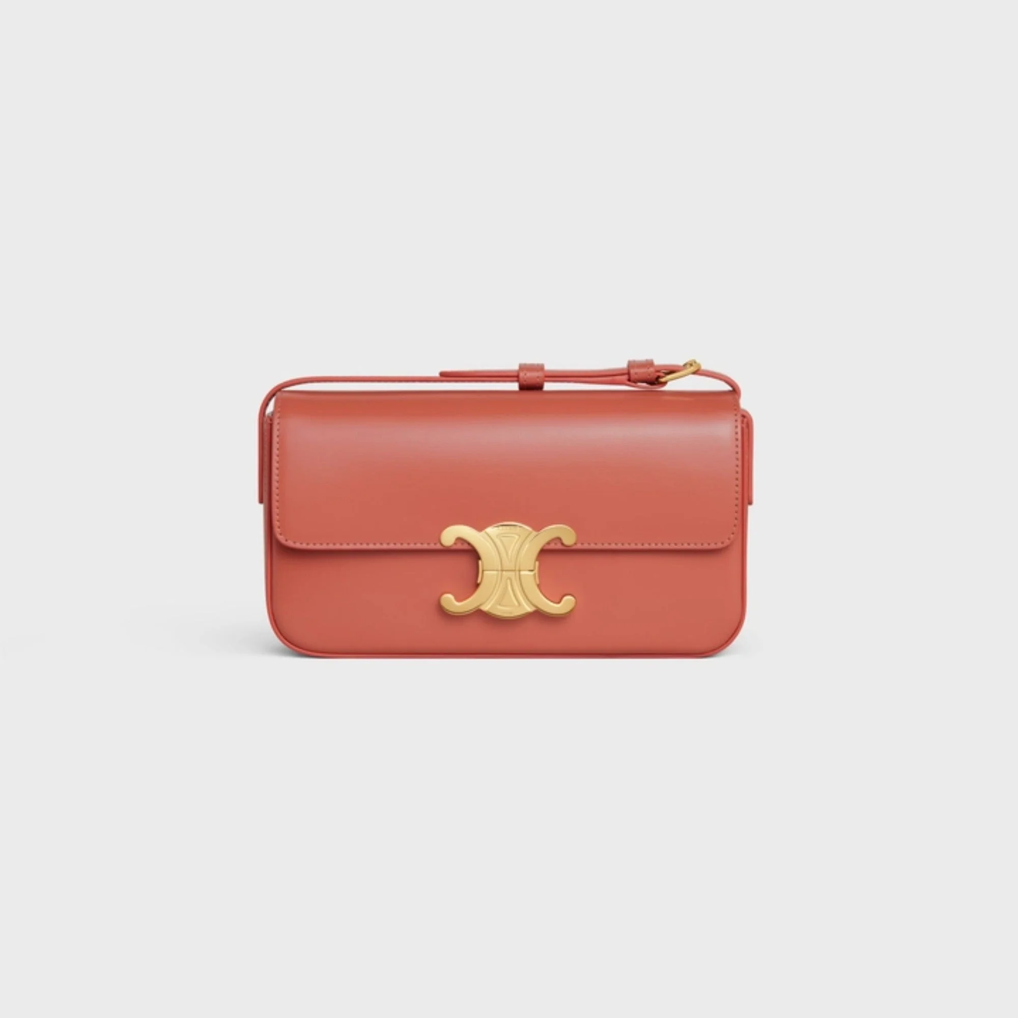 Claude Shoulder Bag Shiny Calfskin - Lychee