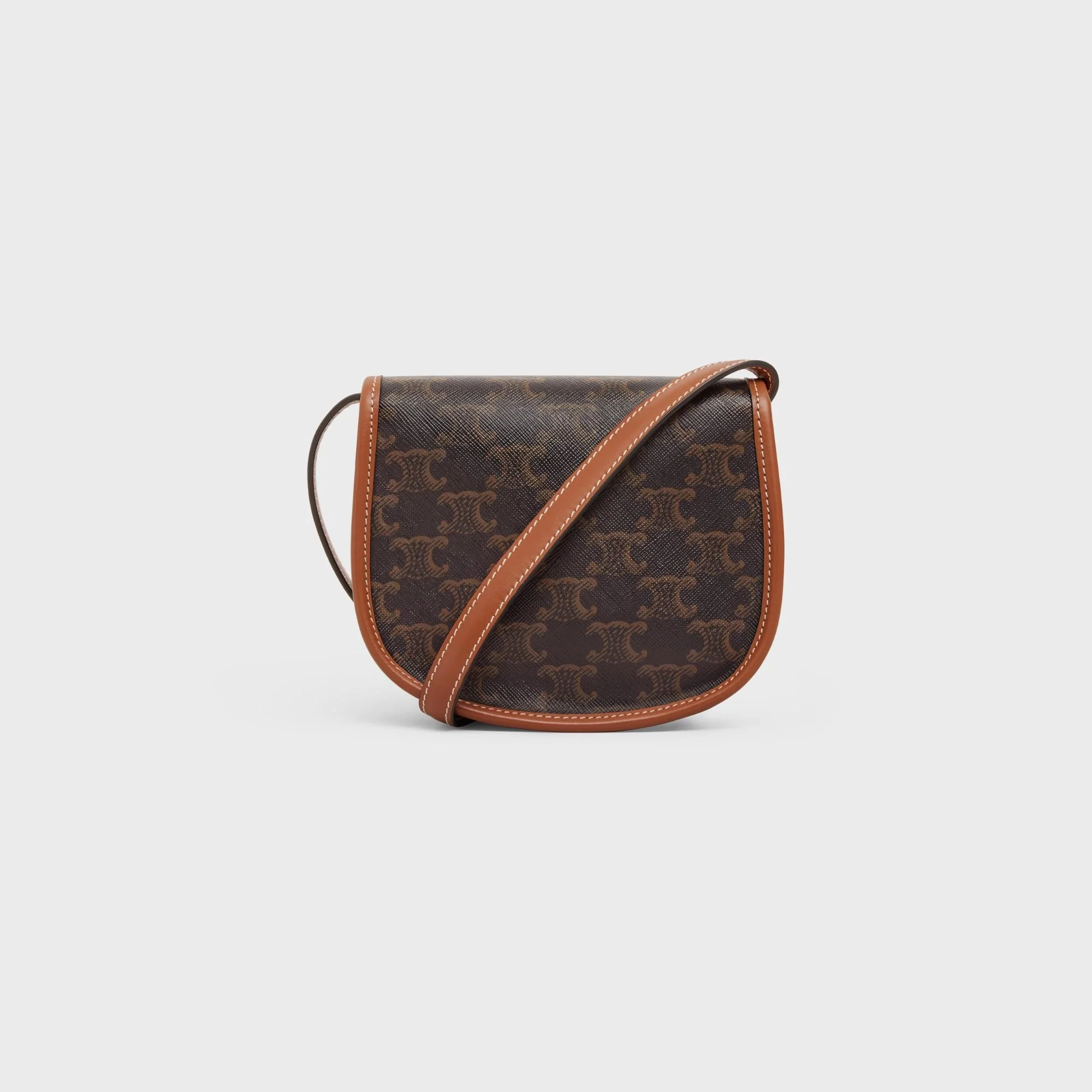 Triomphe Canvas Mini Besace & Calfskin - Tan - Image 3