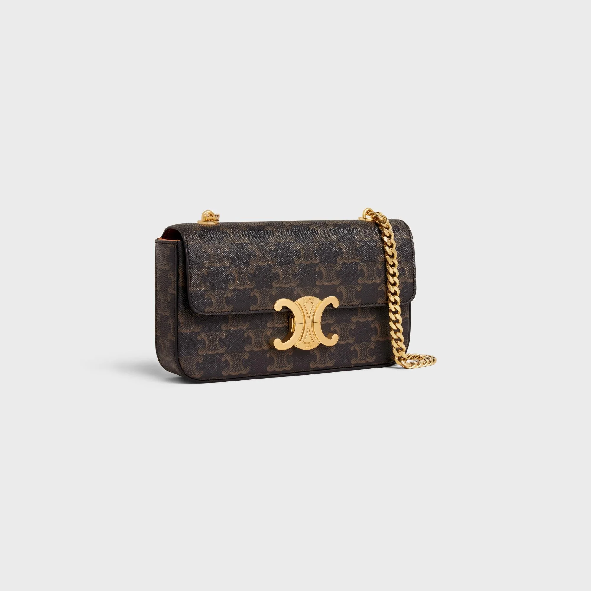 Triomphe Canvas Chain Shoulder Claude & Calfskin - Tan - Image 2