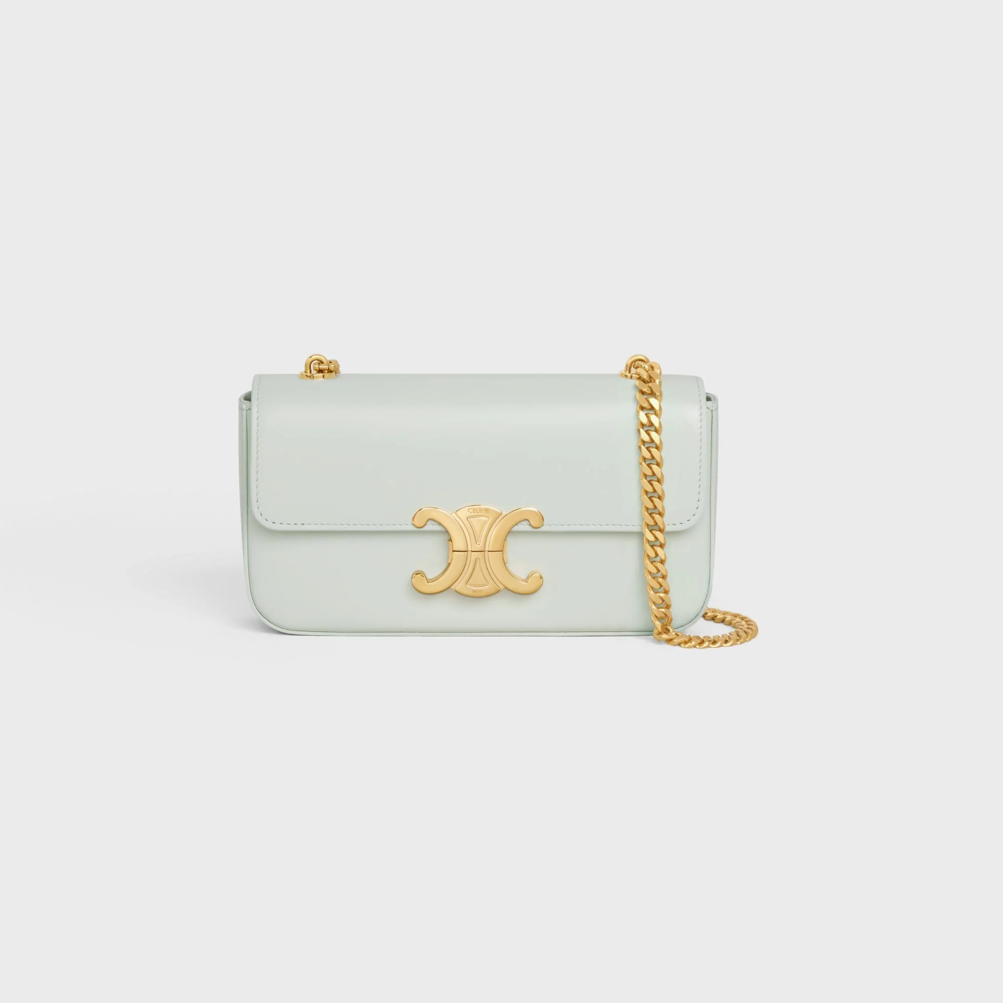 Claude Chain Shoulder Shiny Calfskin - Jade