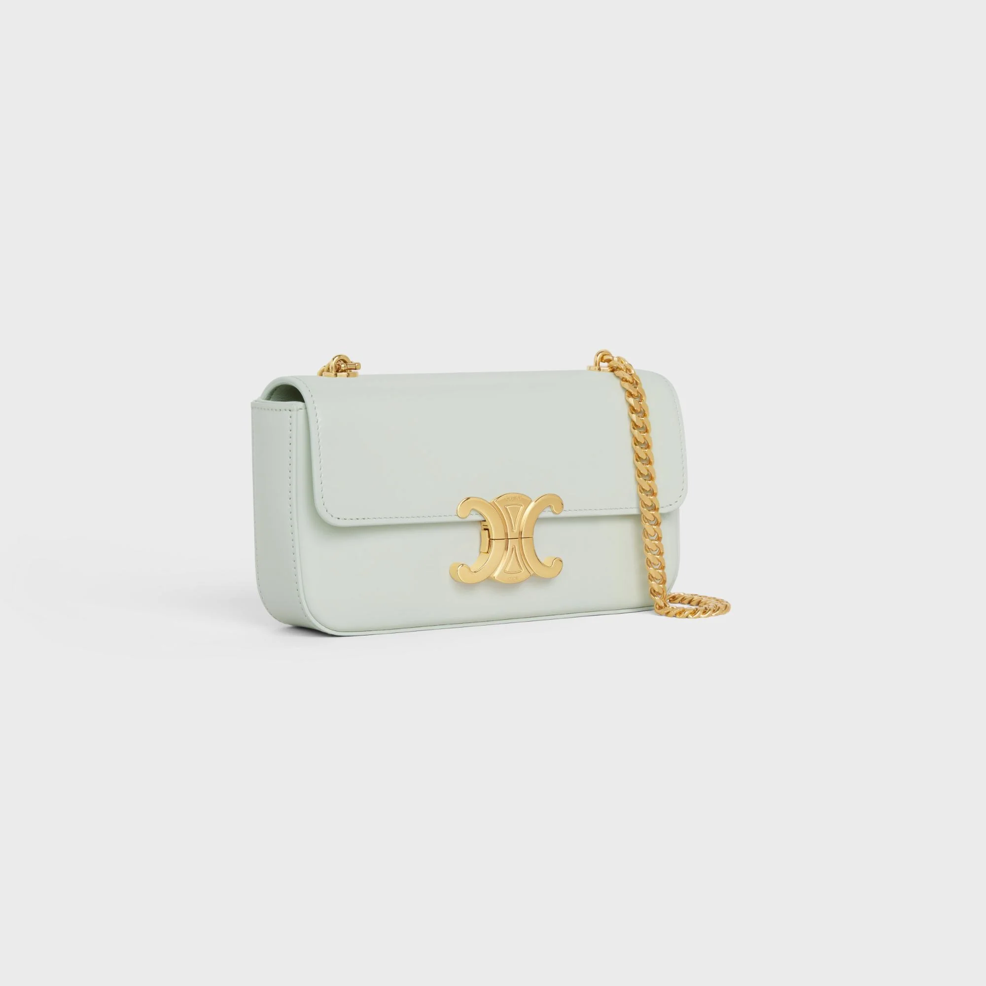 Claude Chain Shoulder Shiny Calfskin - Jade - Image 2