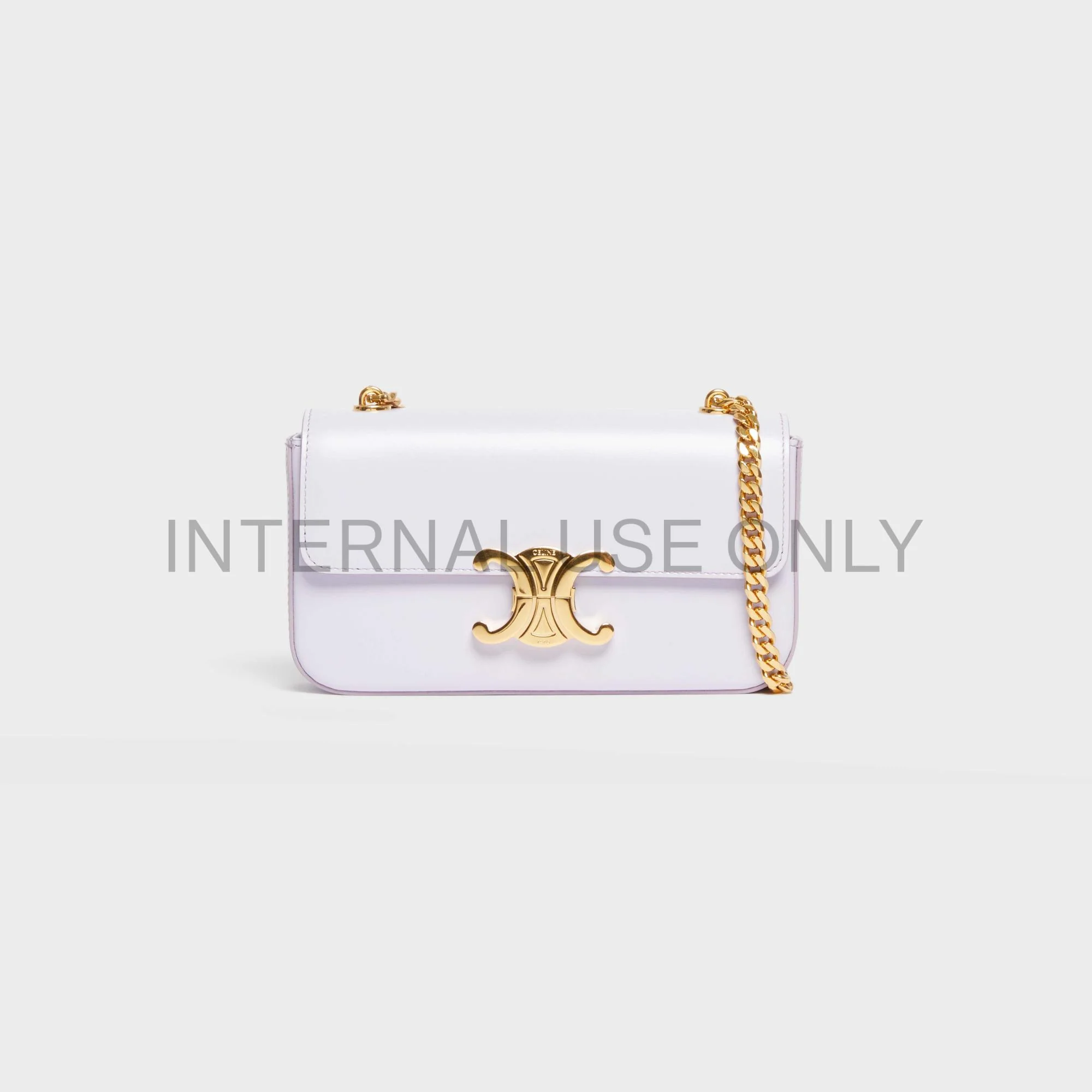 Claude Chain Shoulder Shiny Calfskin - Light Lavender