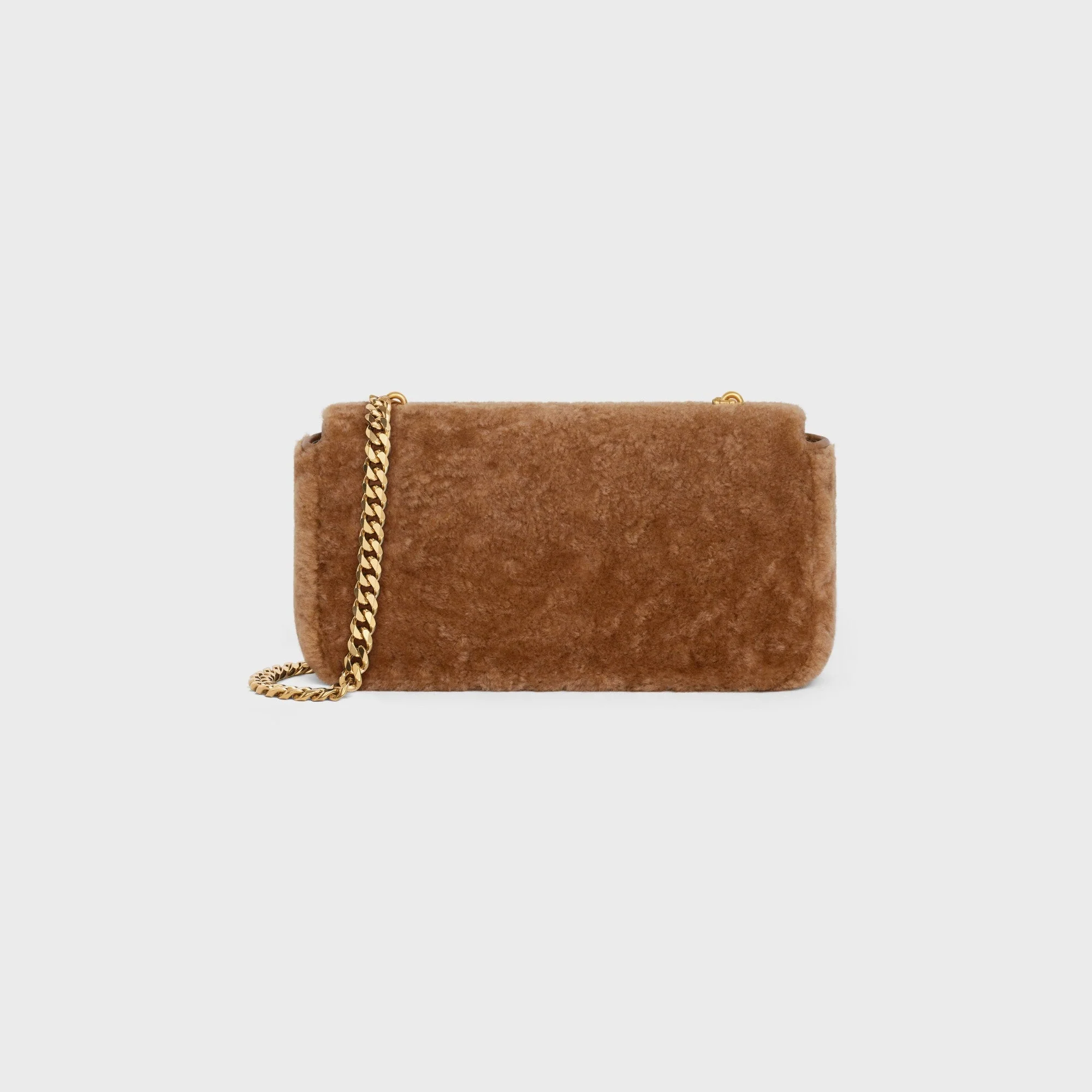 Claude Chain Shoulder Triomphe Shearling - Camel - Image 3