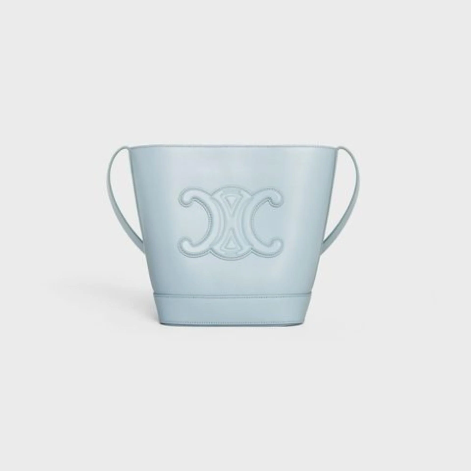 Cuir Triomphe Small Bucket Smooth Calfskin - Ice Blue
