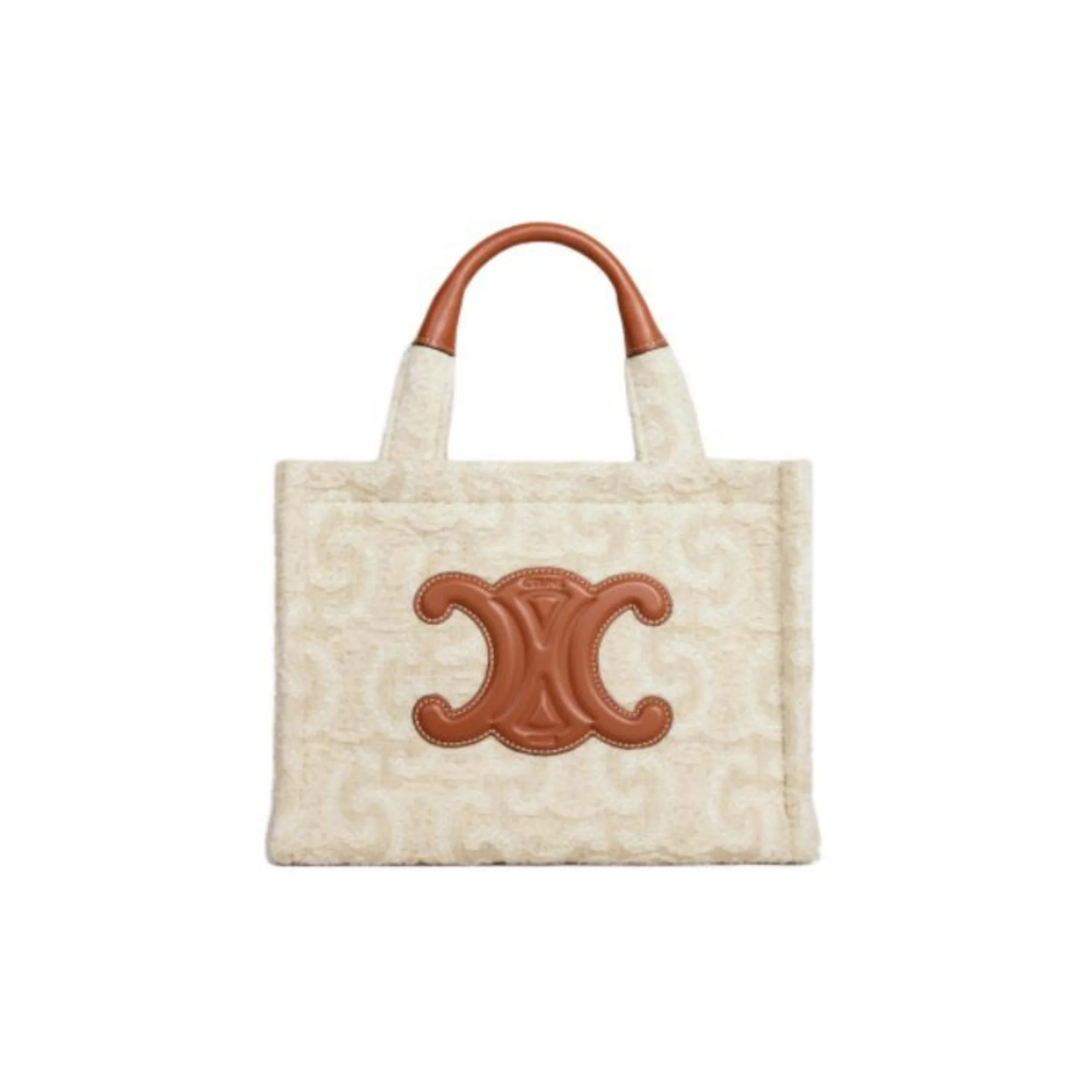 Thais Small Cabas Text.W/Triomphe A.O. - Natural / Tan