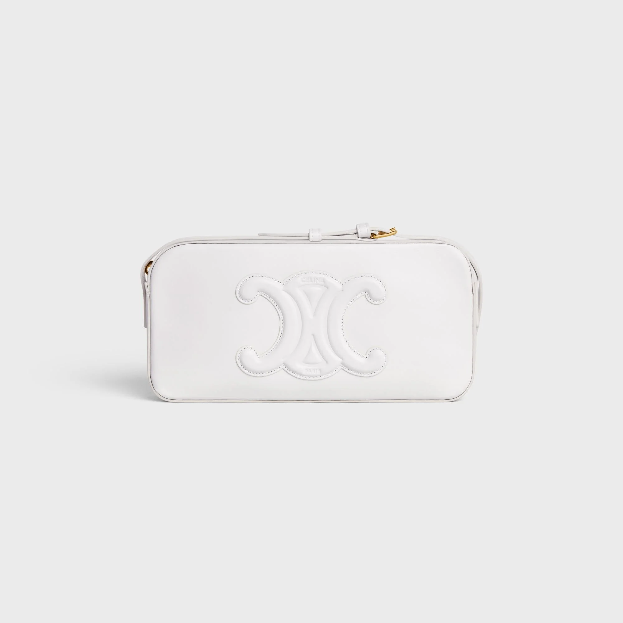 Cuir Triomphe Camera Shoulder Bag Smooth Calfskin - White