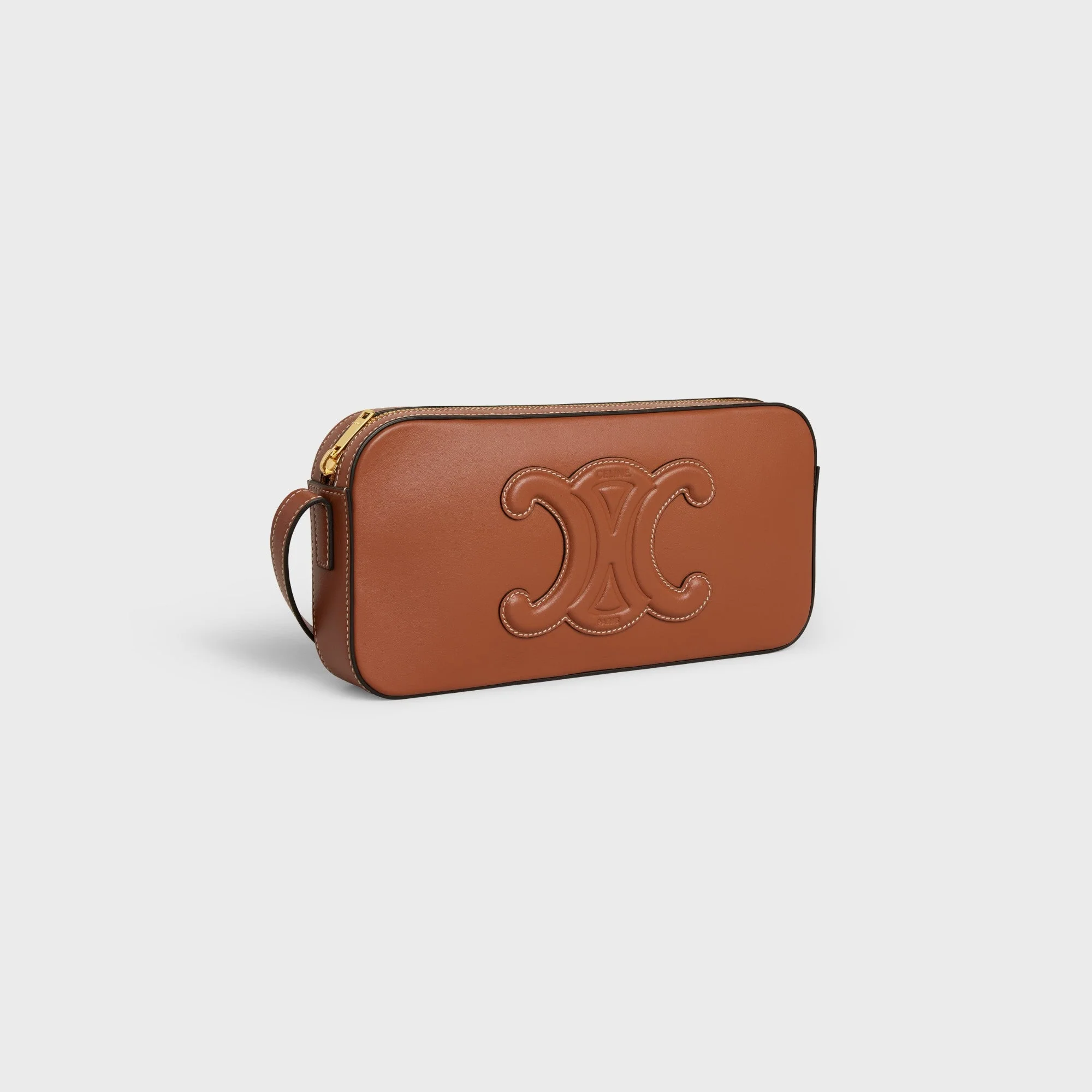 Cuir Triomphe Camera Shoulder Bag Smooth Calfskin - Tan - Image 2