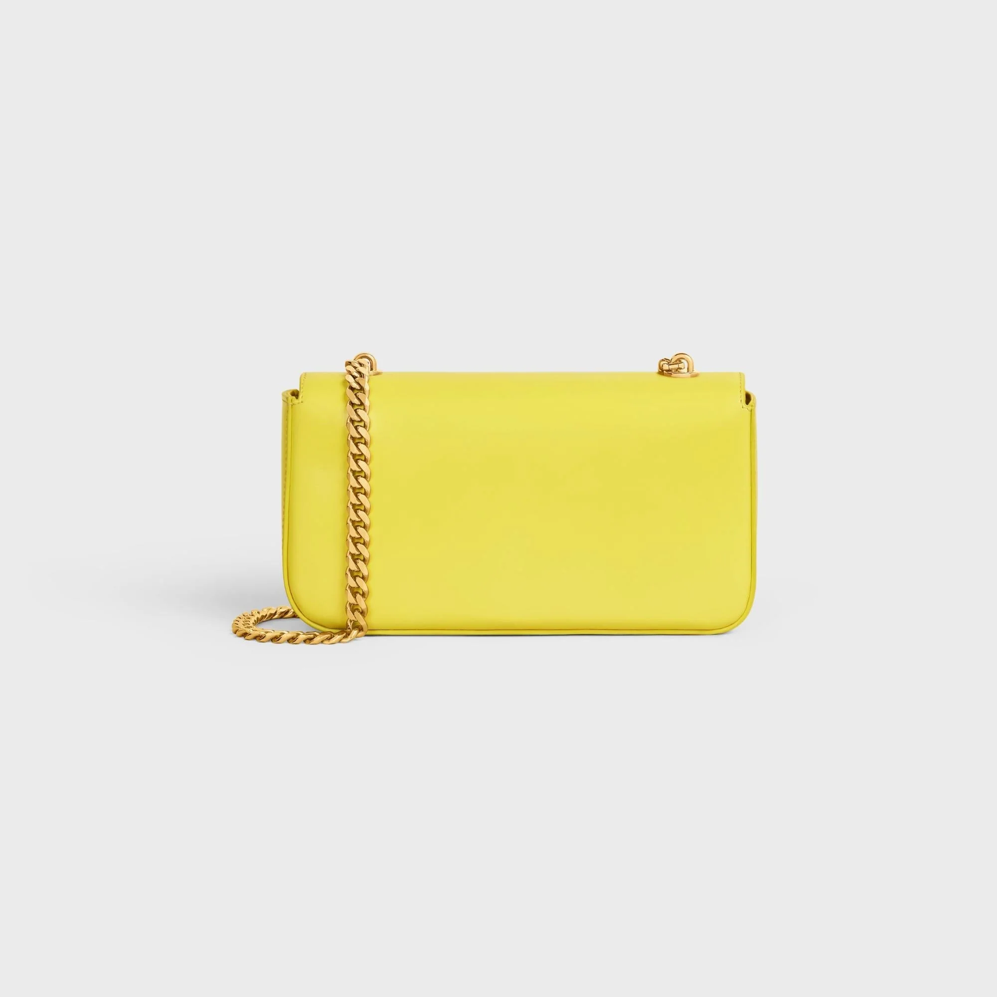Cuir Triomphe Chain Shoulder Bag Shiny Calfskin - Anis - Image 3