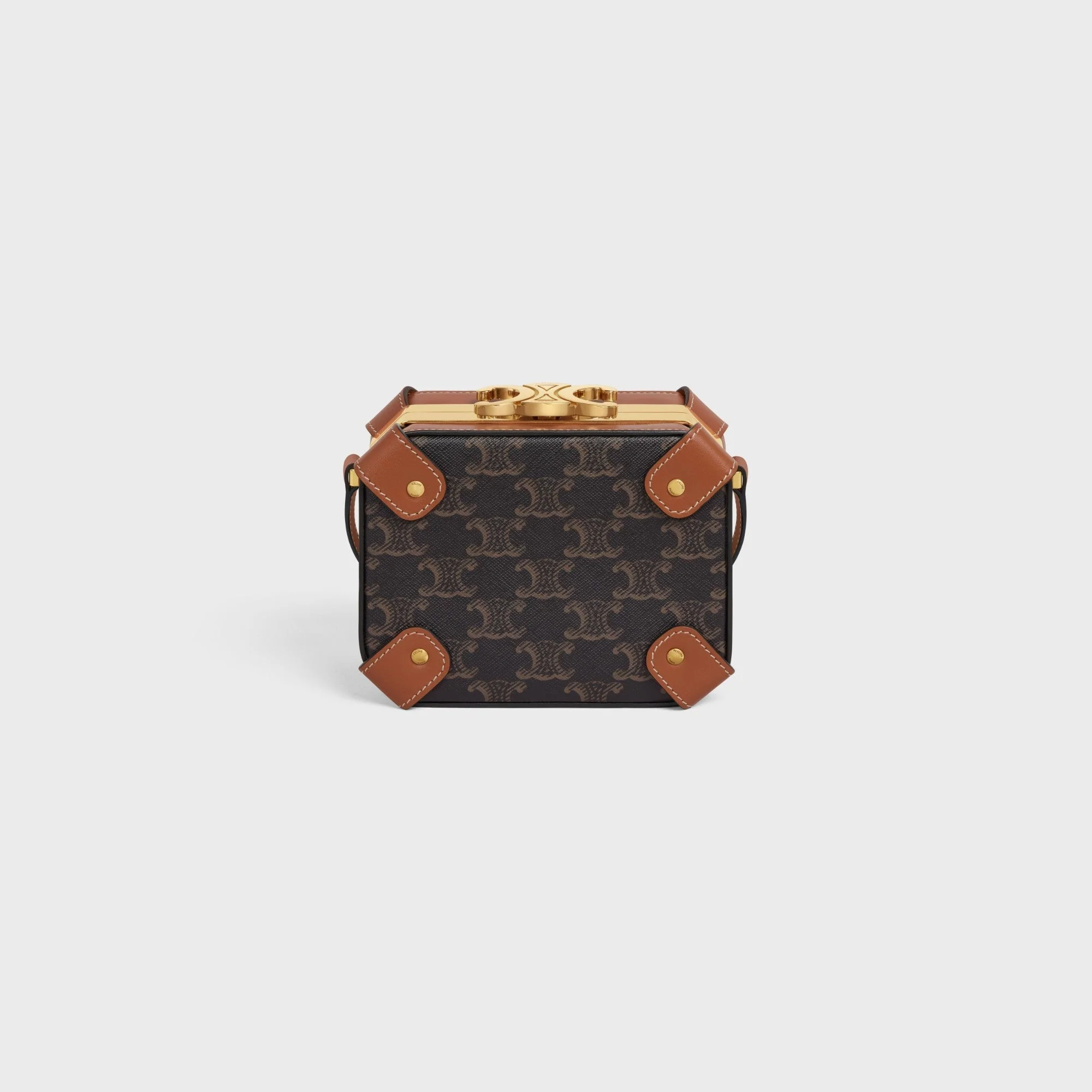 Triomphe Canvas Boite & Calfskin - Tan