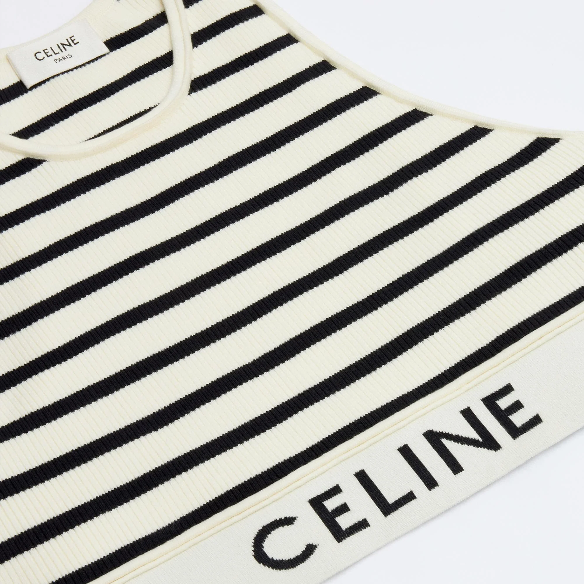 Brassière Celine Maille Athletique Brassiere - Cream / Navy - Image 3