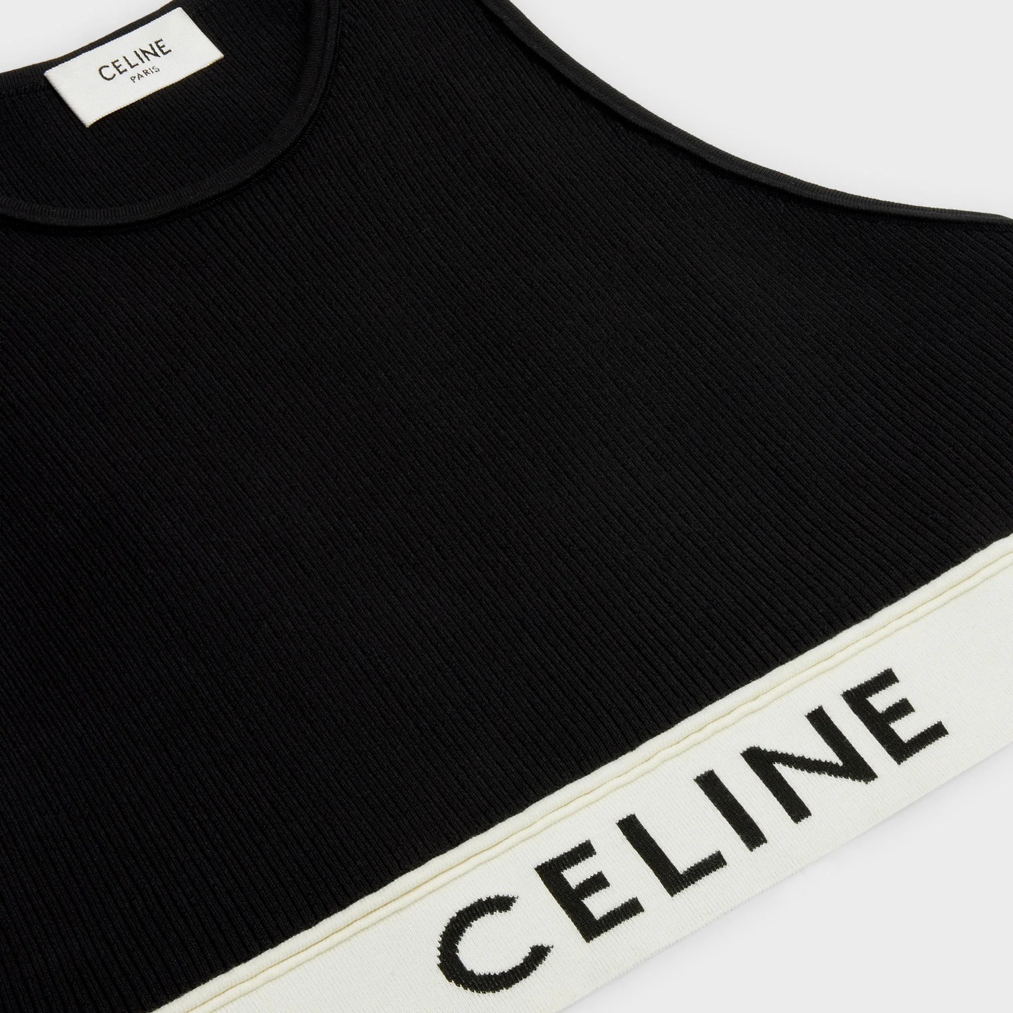 Brassière Celine Maille Athletique Brassiere - Black / Cream - Image 3