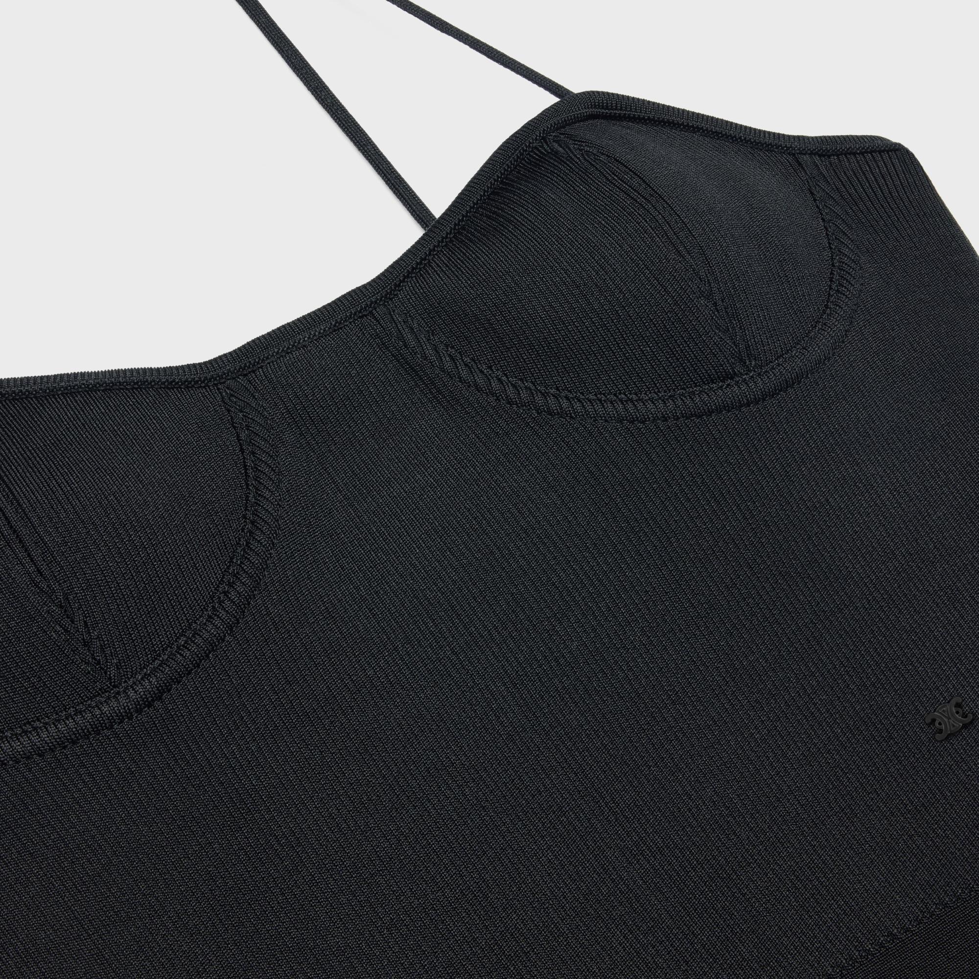 Bustier Cropped Stretch Shiny - Black - Image 3