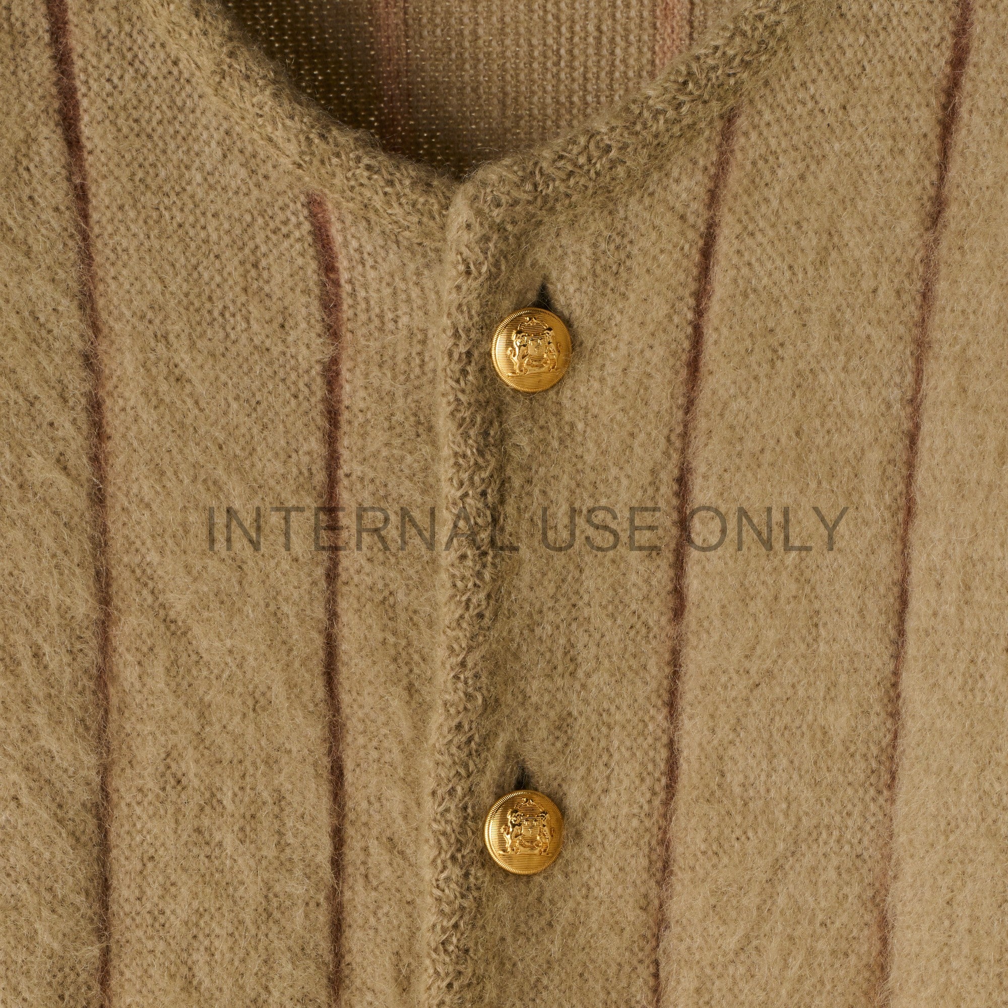 Veste Cardigan Jacquard Mohair Brosse - Light Camel - Image 4