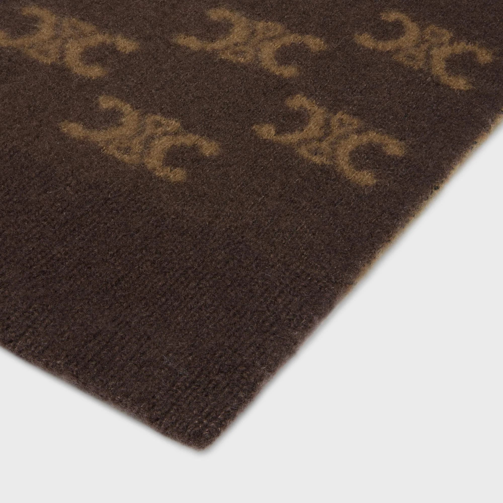 Scarf Monogramme Cashmere Echarpe Cachemire - Brown - Image 3