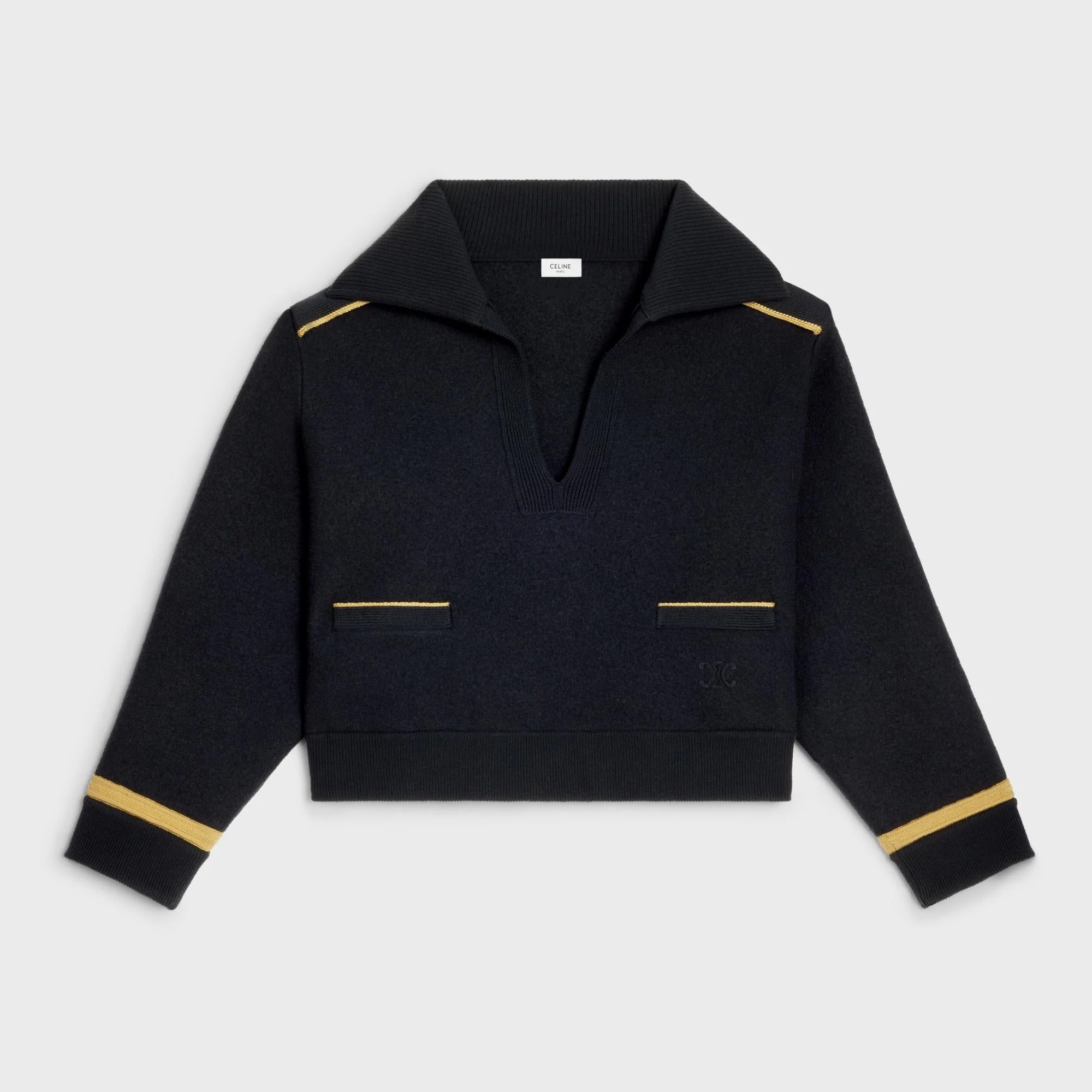 Knit Sweater Laine Militaire Vareuse - Navy