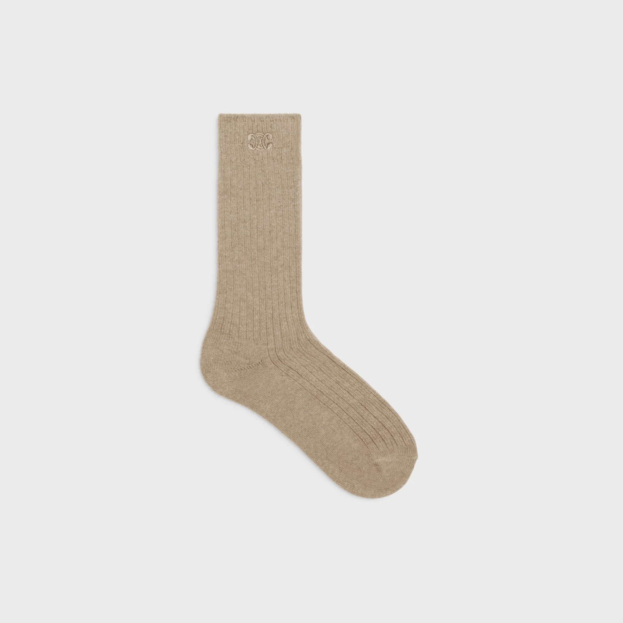 Chaussettes Hautes Triomphe Cachemire Cotele - Beige