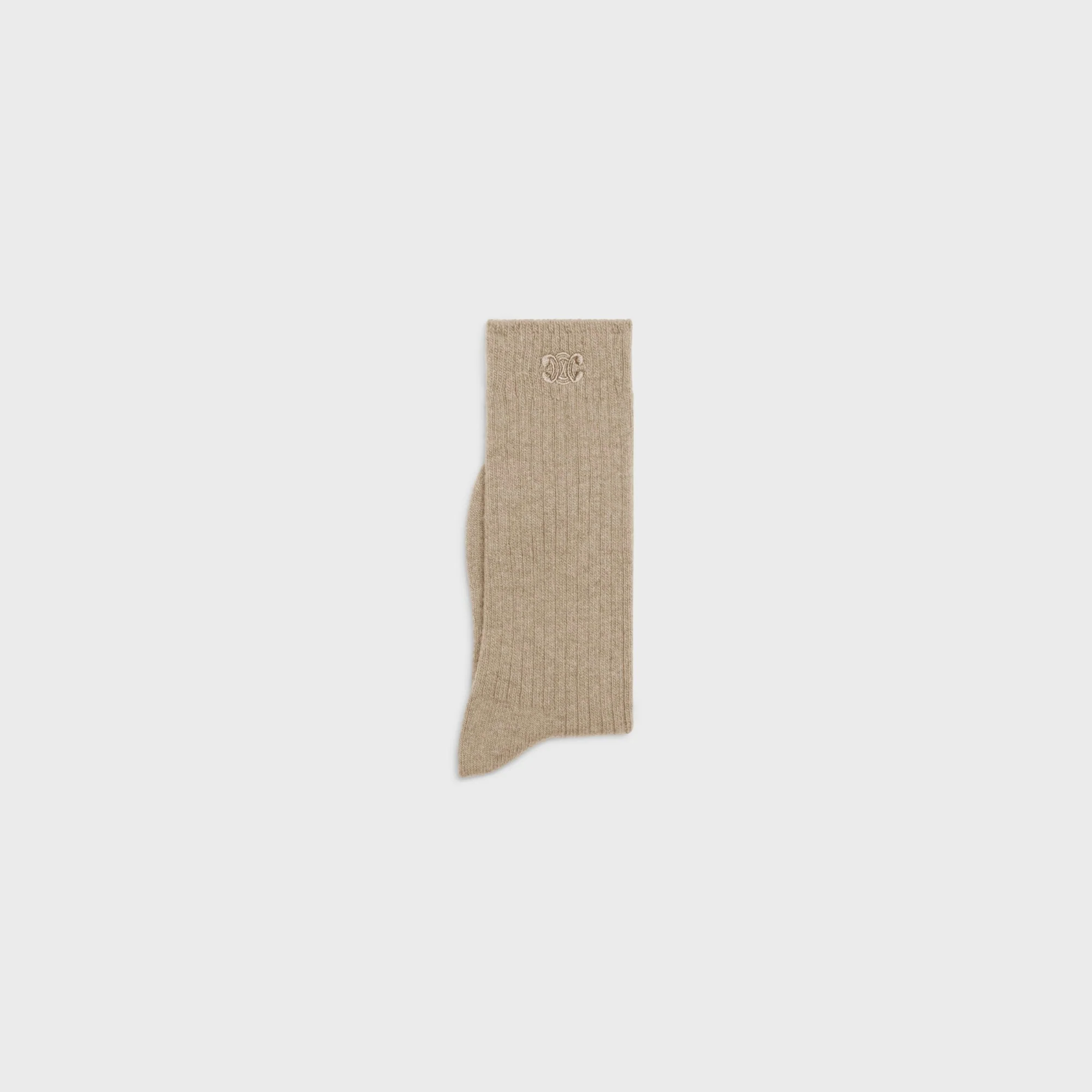 Chaussettes Hautes Triomphe Cachemire Cotele - Beige - Image 4